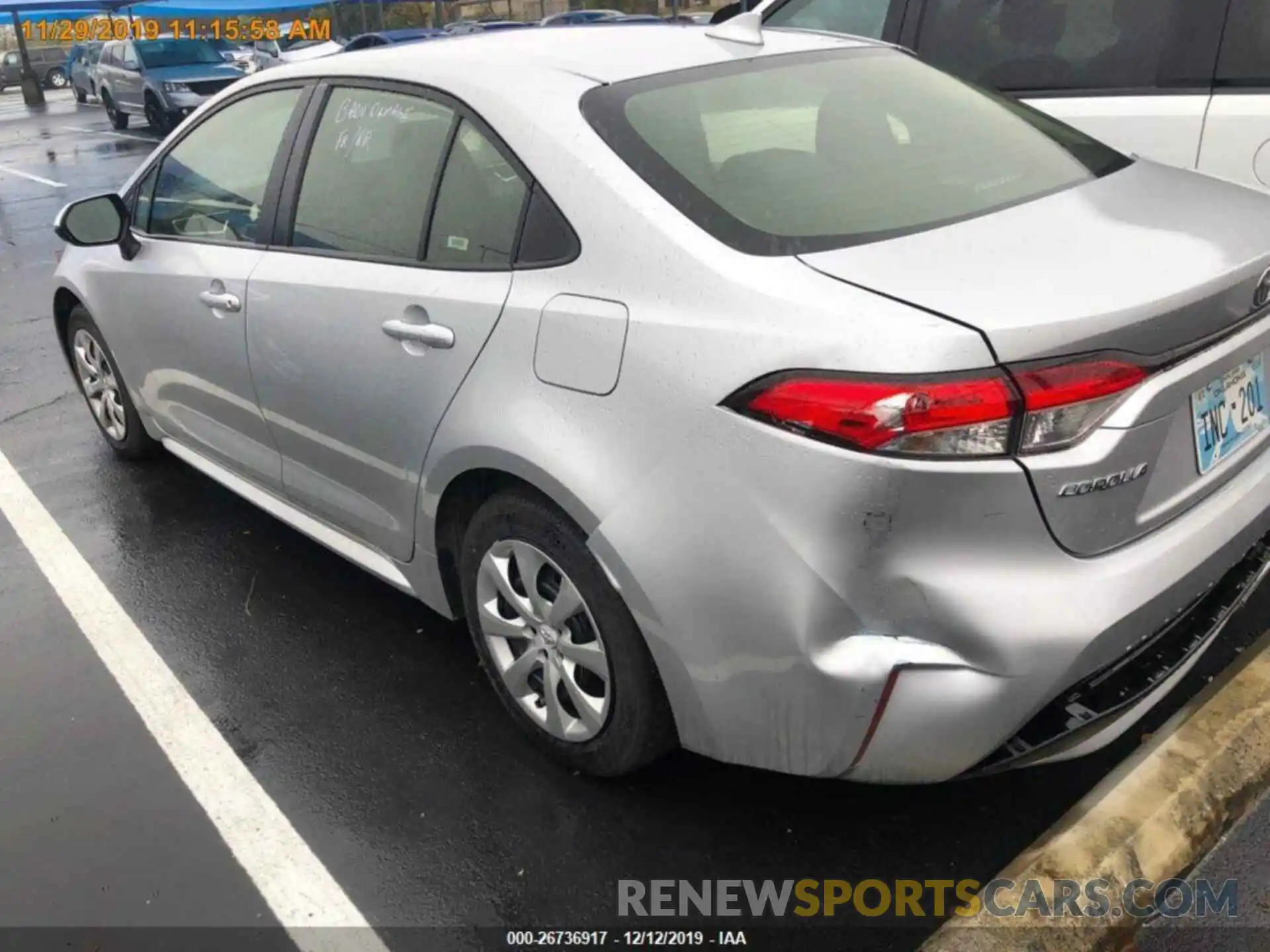 8 Photograph of a damaged car JTDEPRAE4LJ034750 TOYOTA COROLLA 2020