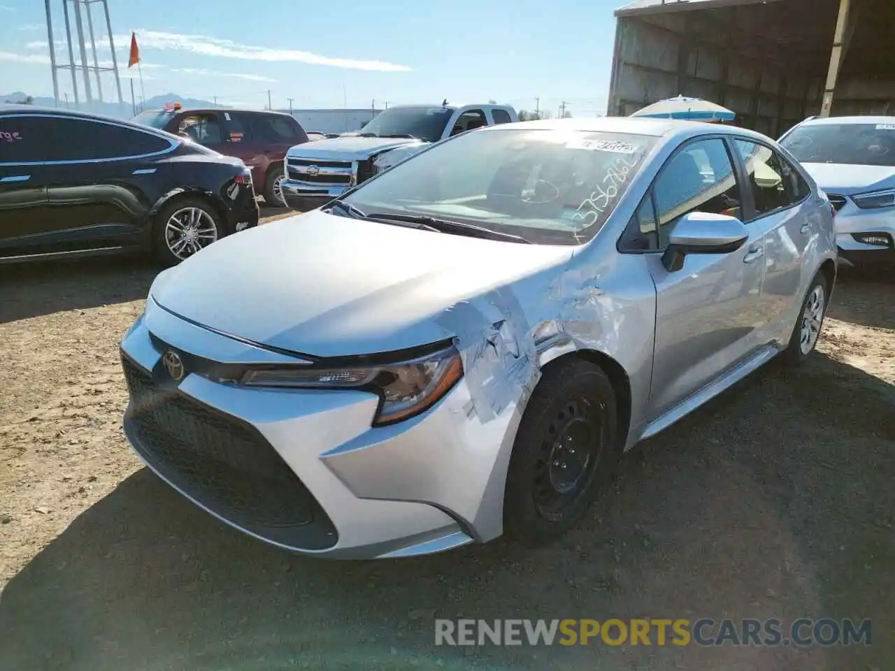 2 Photograph of a damaged car JTDEPRAE4LJ034859 TOYOTA COROLLA 2020