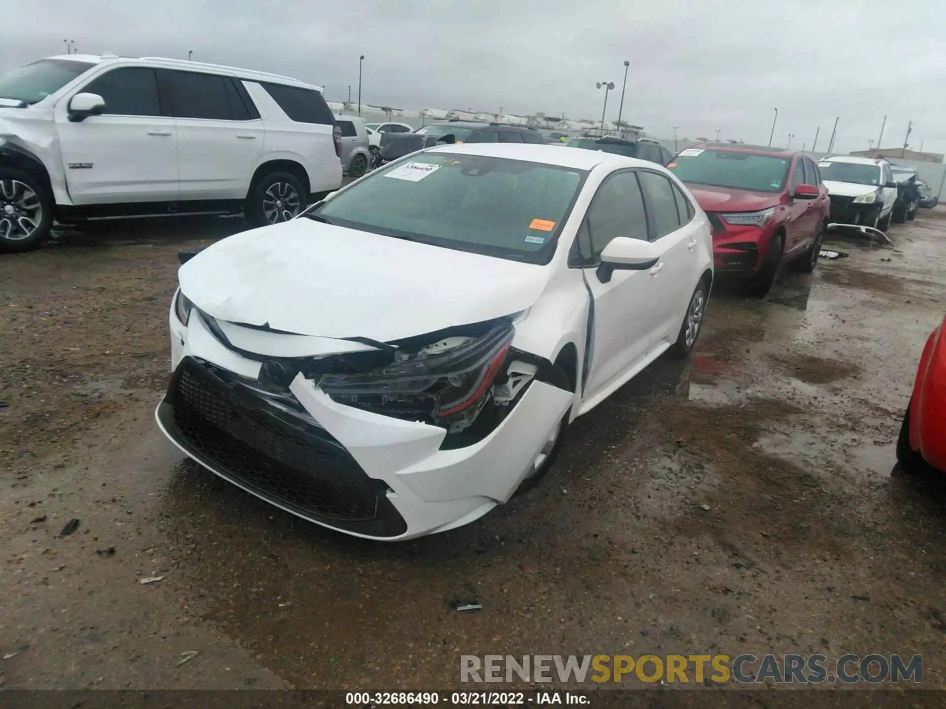 2 Photograph of a damaged car JTDEPRAE4LJ035347 TOYOTA COROLLA 2020