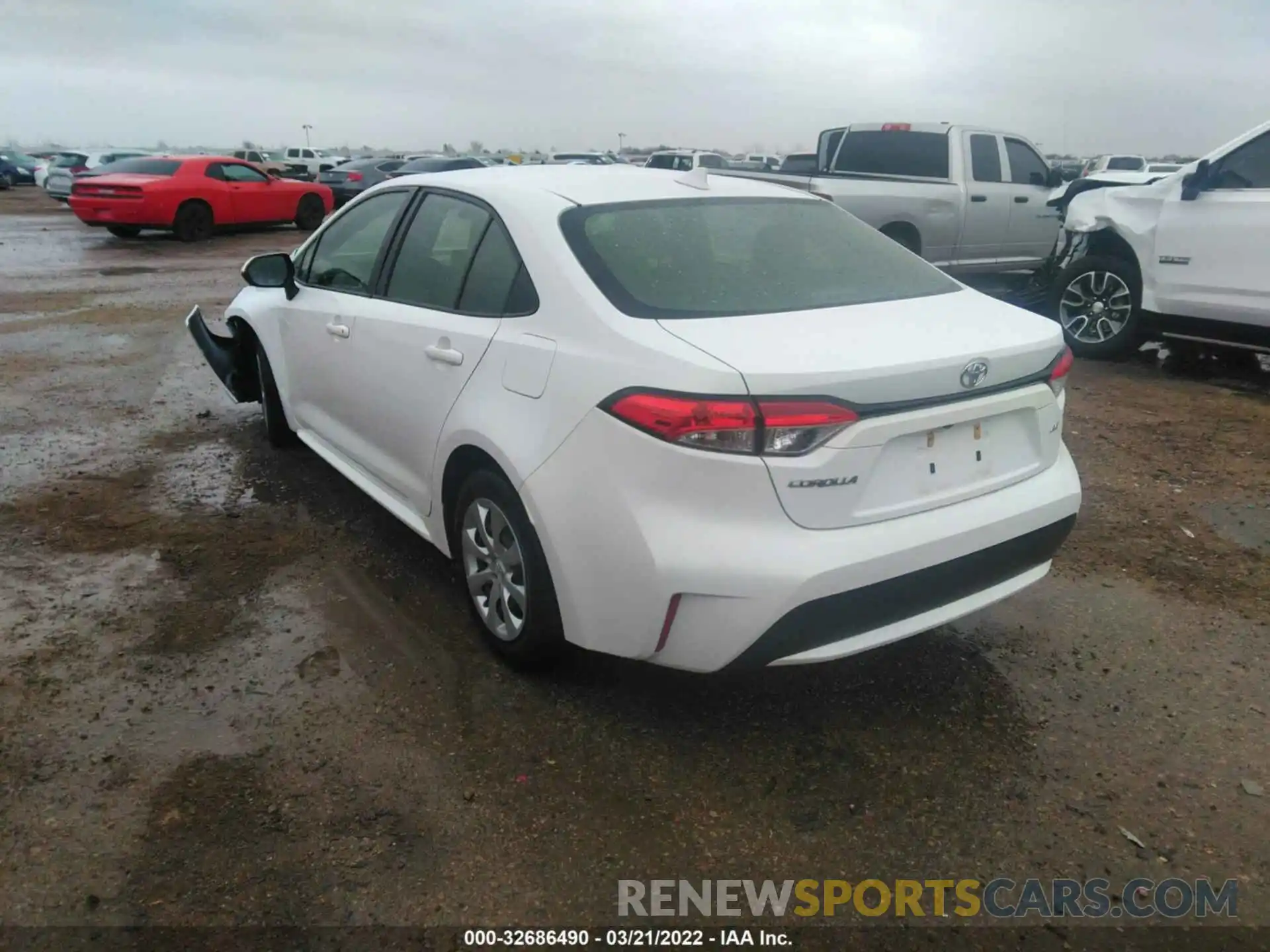 3 Photograph of a damaged car JTDEPRAE4LJ035347 TOYOTA COROLLA 2020