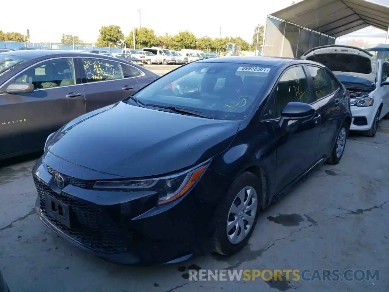 2 Photograph of a damaged car JTDEPRAE4LJ035414 TOYOTA COROLLA 2020