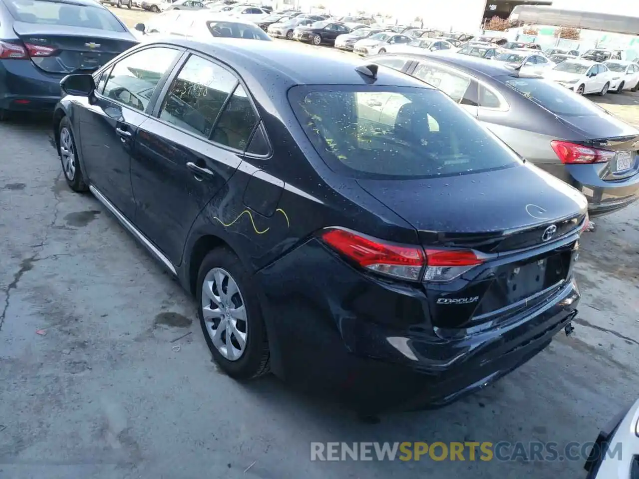 3 Photograph of a damaged car JTDEPRAE4LJ035414 TOYOTA COROLLA 2020