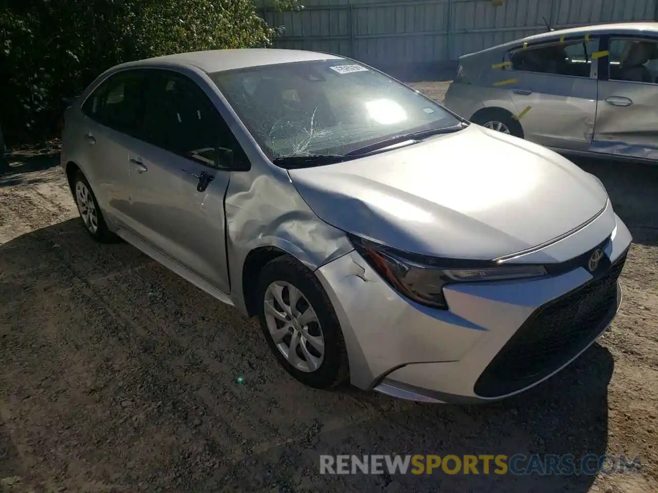 1 Photograph of a damaged car JTDEPRAE4LJ036238 TOYOTA COROLLA 2020