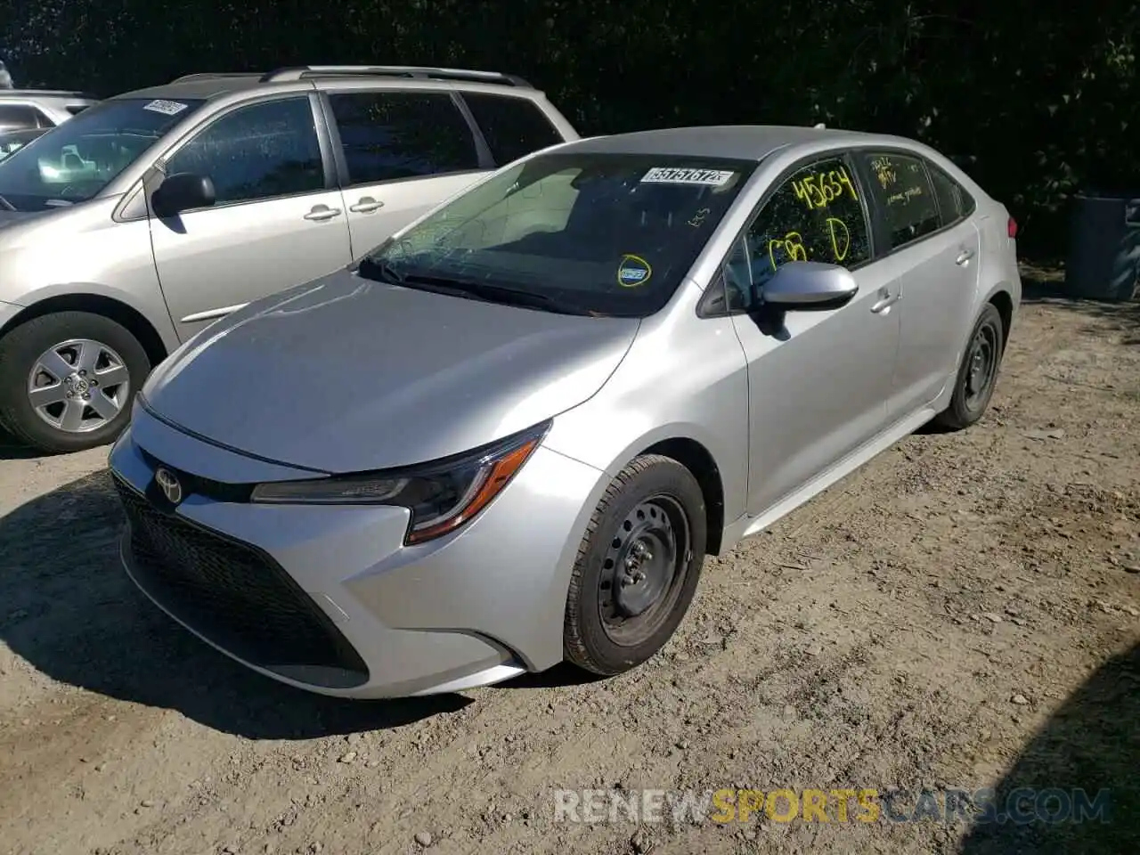 2 Photograph of a damaged car JTDEPRAE4LJ036238 TOYOTA COROLLA 2020