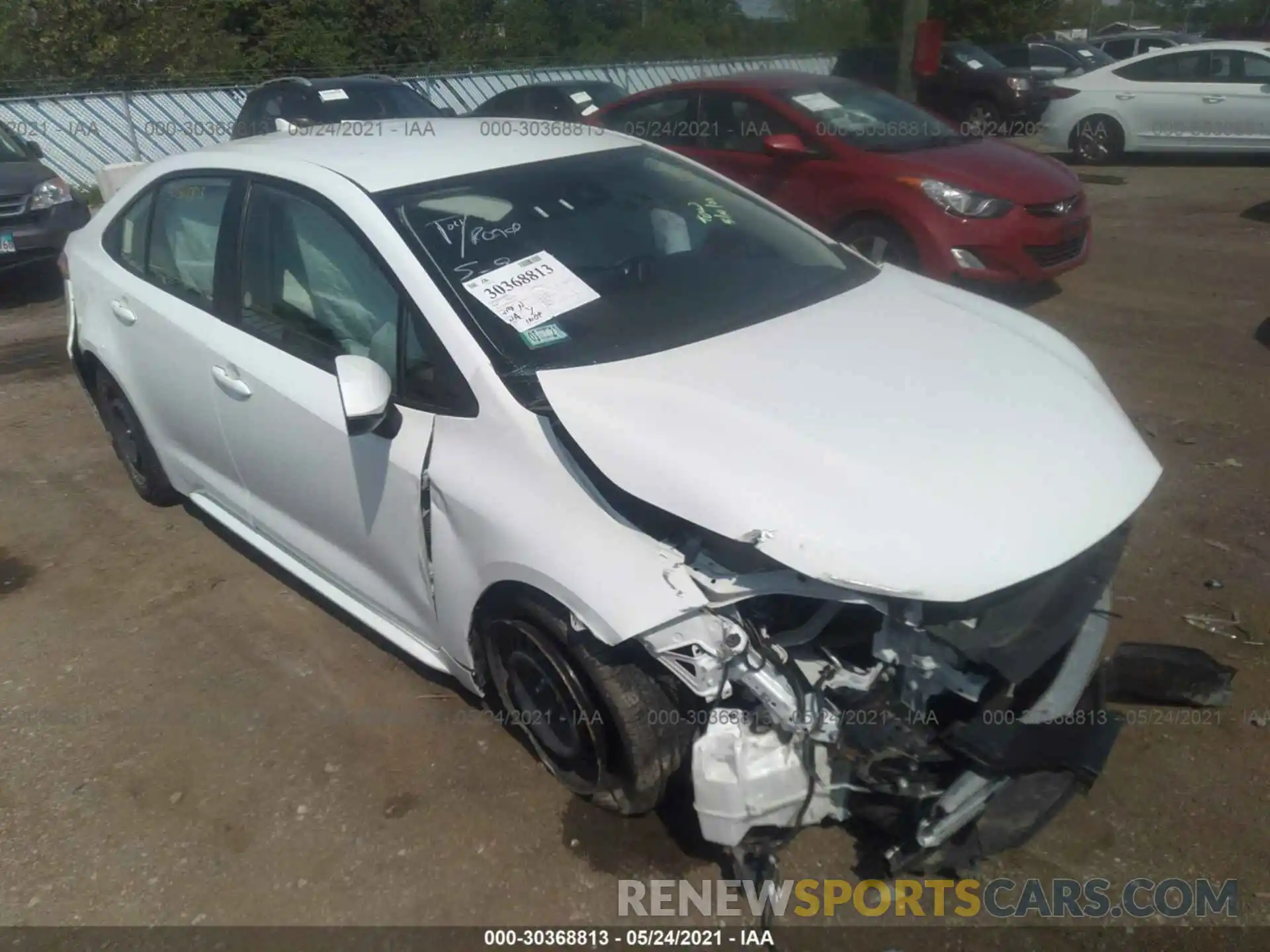 1 Photograph of a damaged car JTDEPRAE4LJ036417 TOYOTA COROLLA 2020