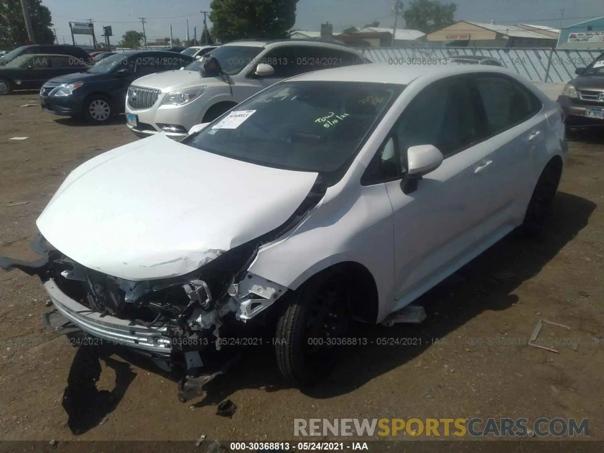 2 Photograph of a damaged car JTDEPRAE4LJ036417 TOYOTA COROLLA 2020