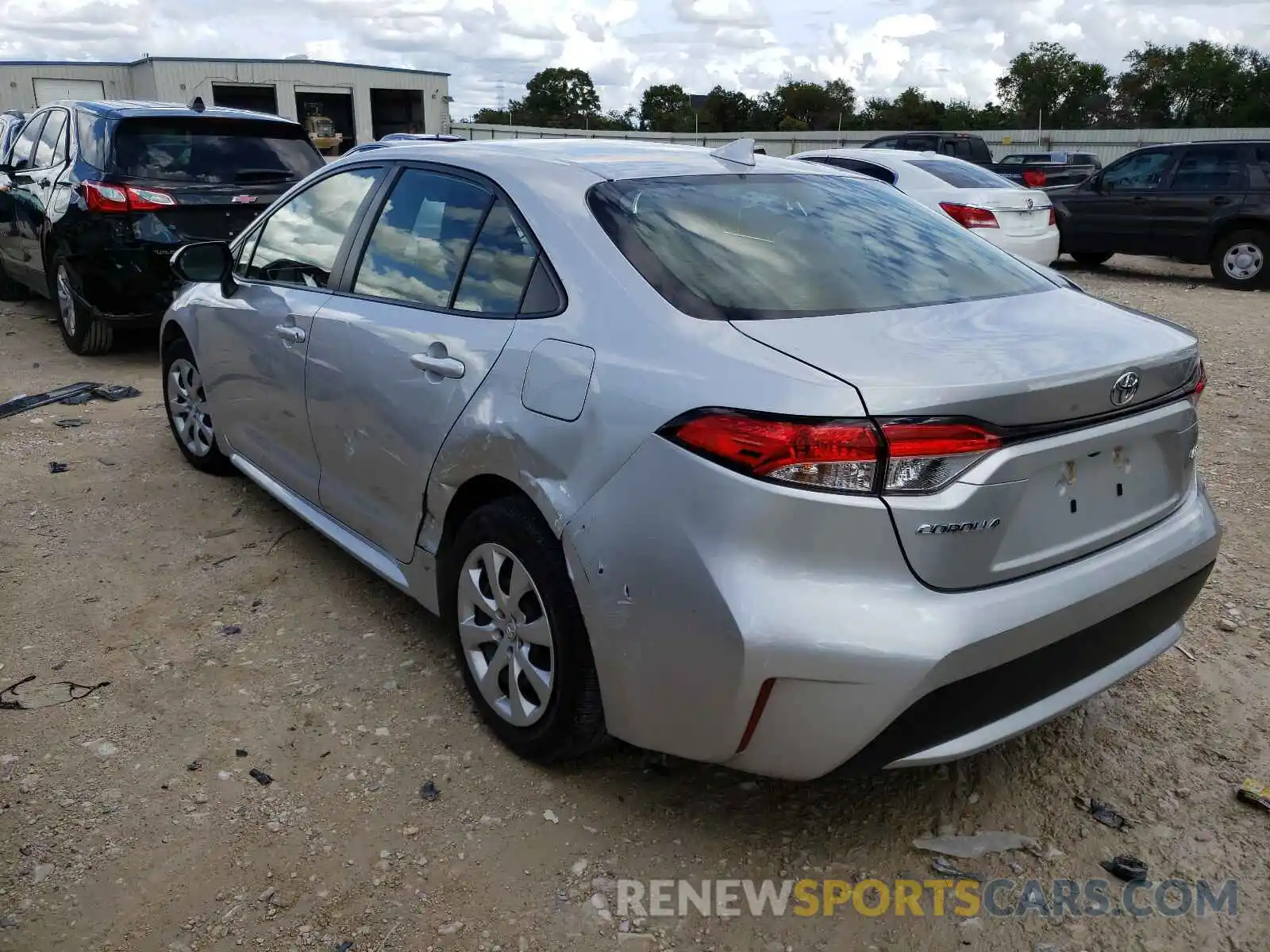 3 Photograph of a damaged car JTDEPRAE4LJ036787 TOYOTA COROLLA 2020