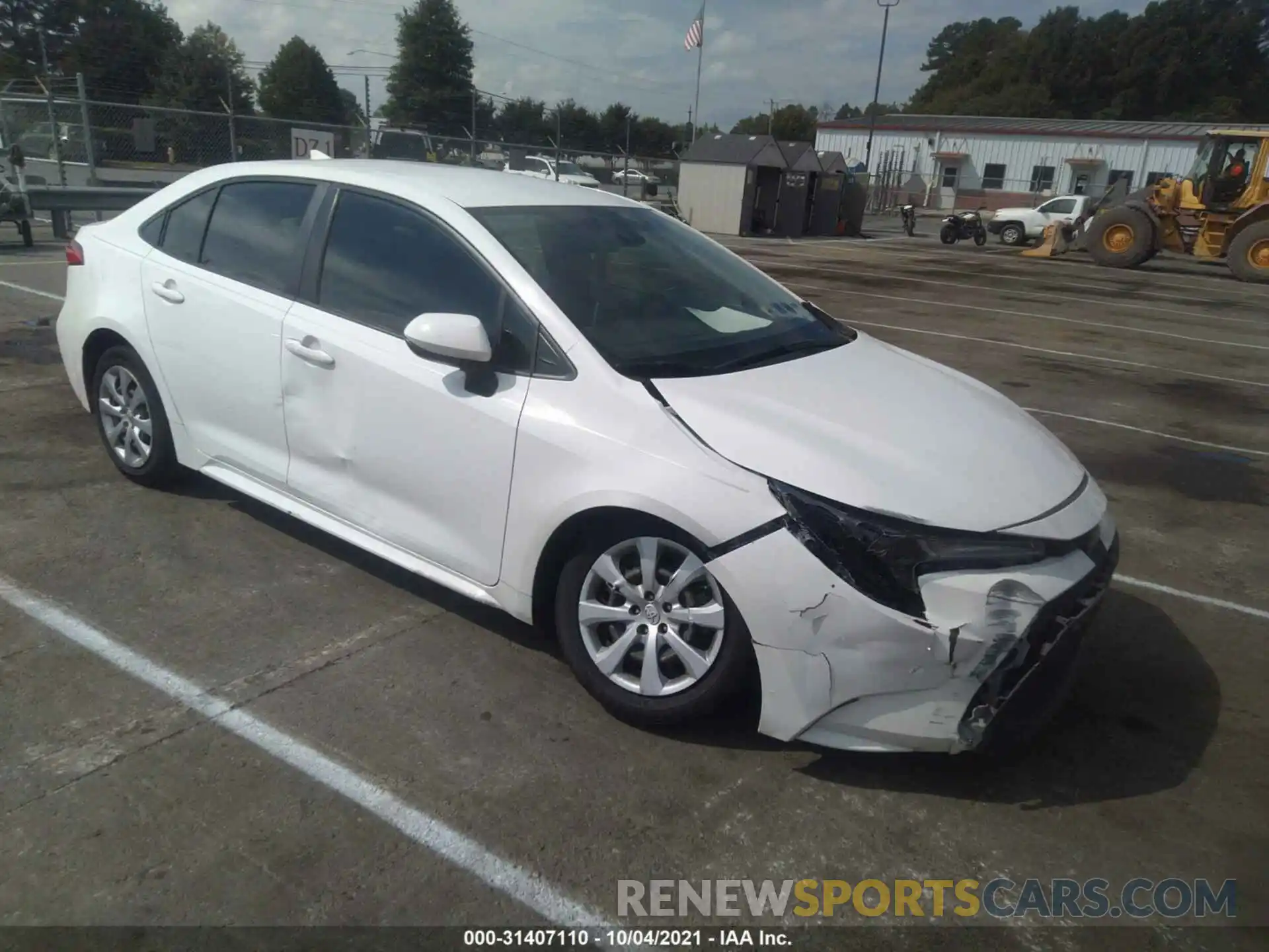 1 Photograph of a damaged car JTDEPRAE4LJ038054 TOYOTA COROLLA 2020