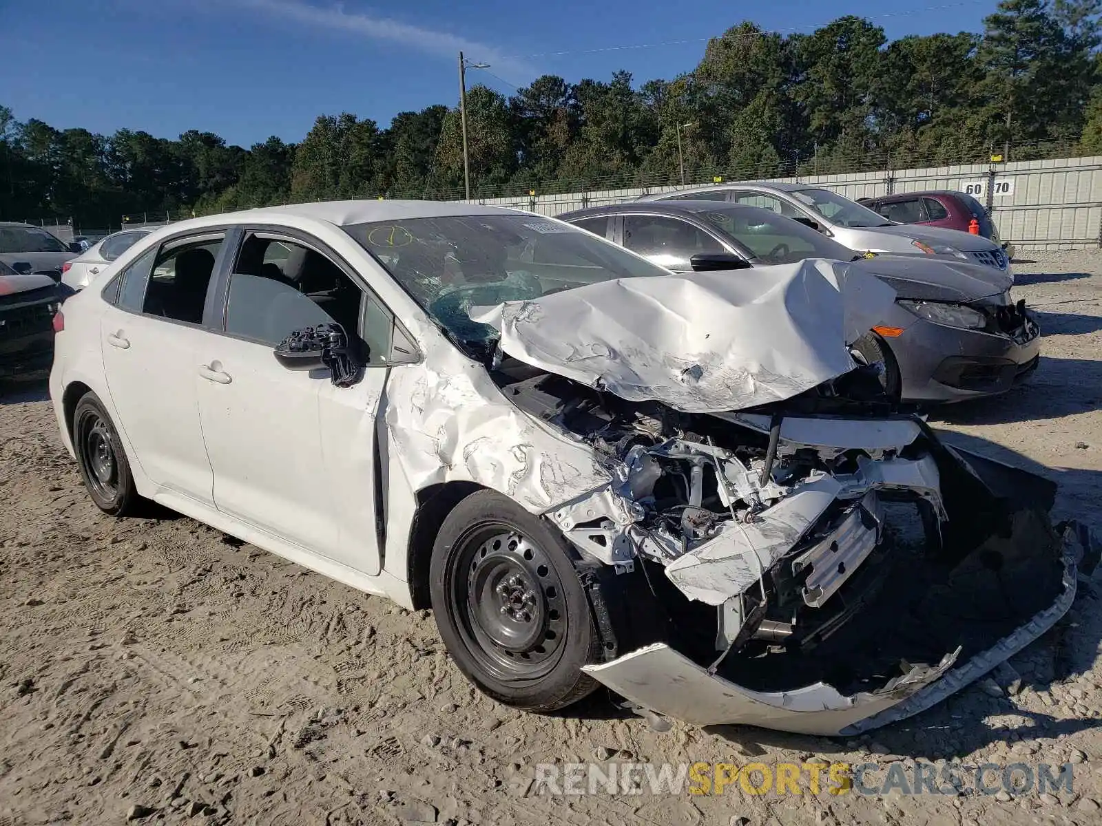 1 Photograph of a damaged car JTDEPRAE4LJ038068 TOYOTA COROLLA 2020