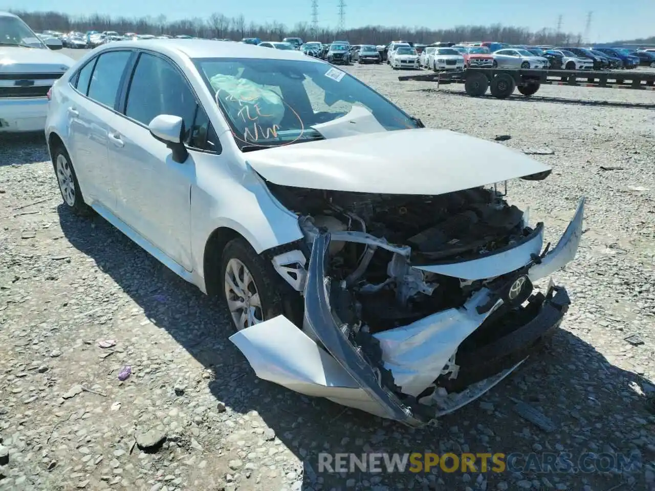 1 Photograph of a damaged car JTDEPRAE4LJ038376 TOYOTA COROLLA 2020