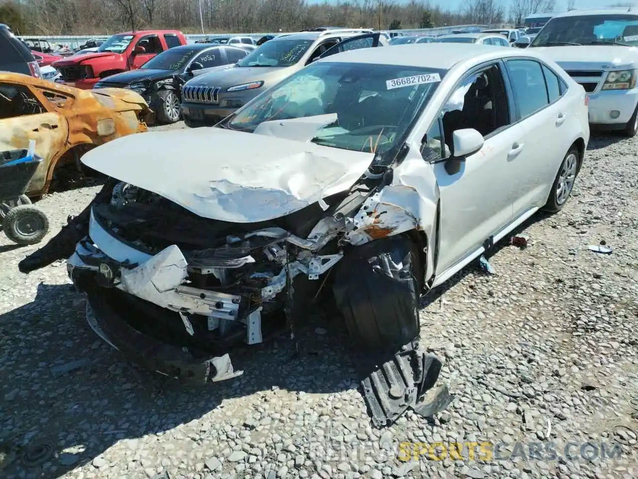 2 Photograph of a damaged car JTDEPRAE4LJ038376 TOYOTA COROLLA 2020