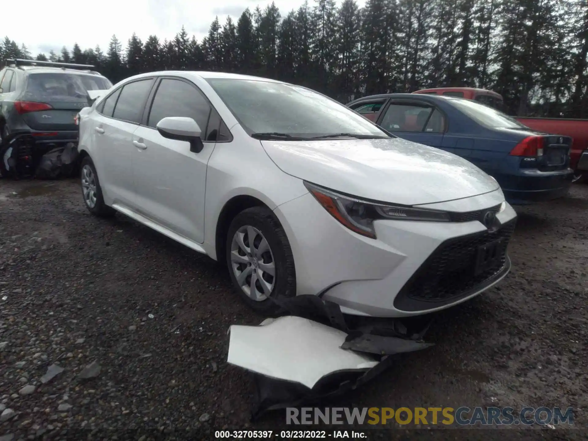 1 Photograph of a damaged car JTDEPRAE4LJ038474 TOYOTA COROLLA 2020