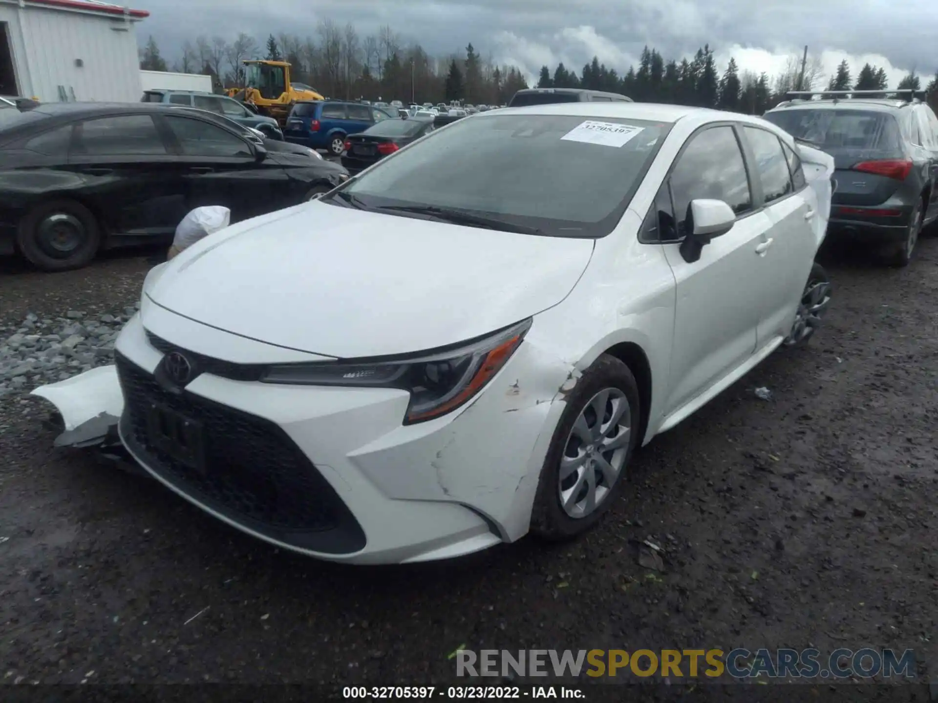 2 Photograph of a damaged car JTDEPRAE4LJ038474 TOYOTA COROLLA 2020