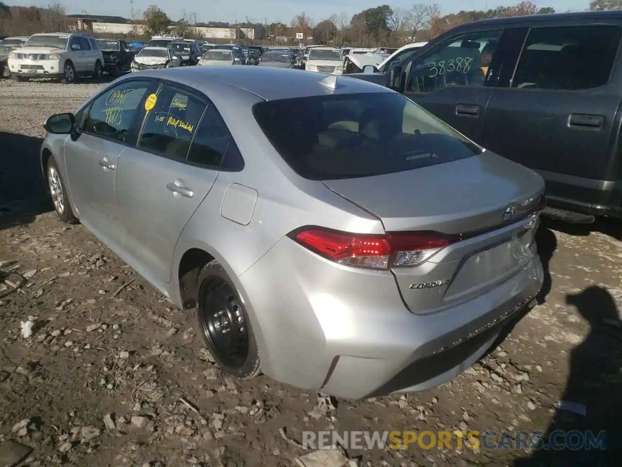 3 Photograph of a damaged car JTDEPRAE4LJ038538 TOYOTA COROLLA 2020