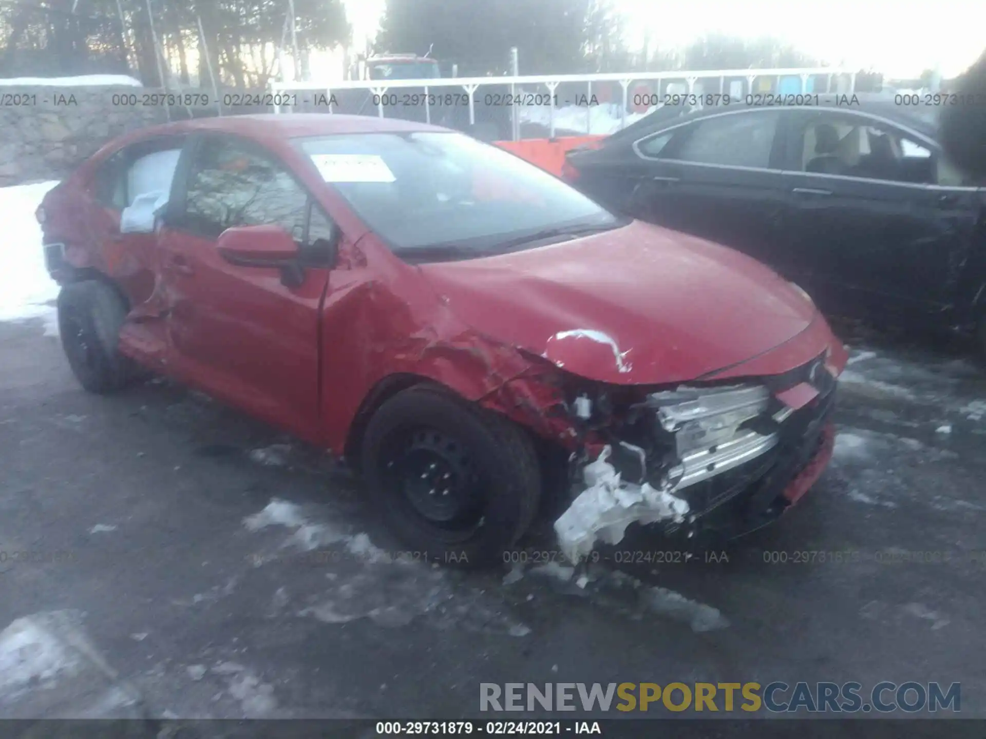 1 Photograph of a damaged car JTDEPRAE4LJ038734 TOYOTA COROLLA 2020