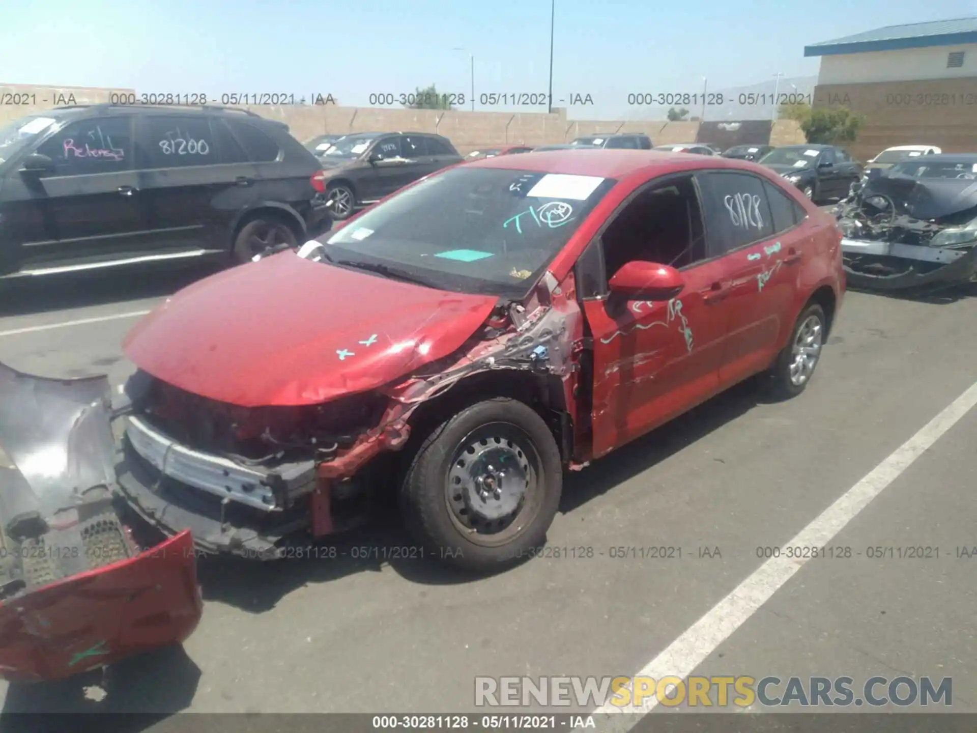 2 Photograph of a damaged car JTDEPRAE4LJ038930 TOYOTA COROLLA 2020