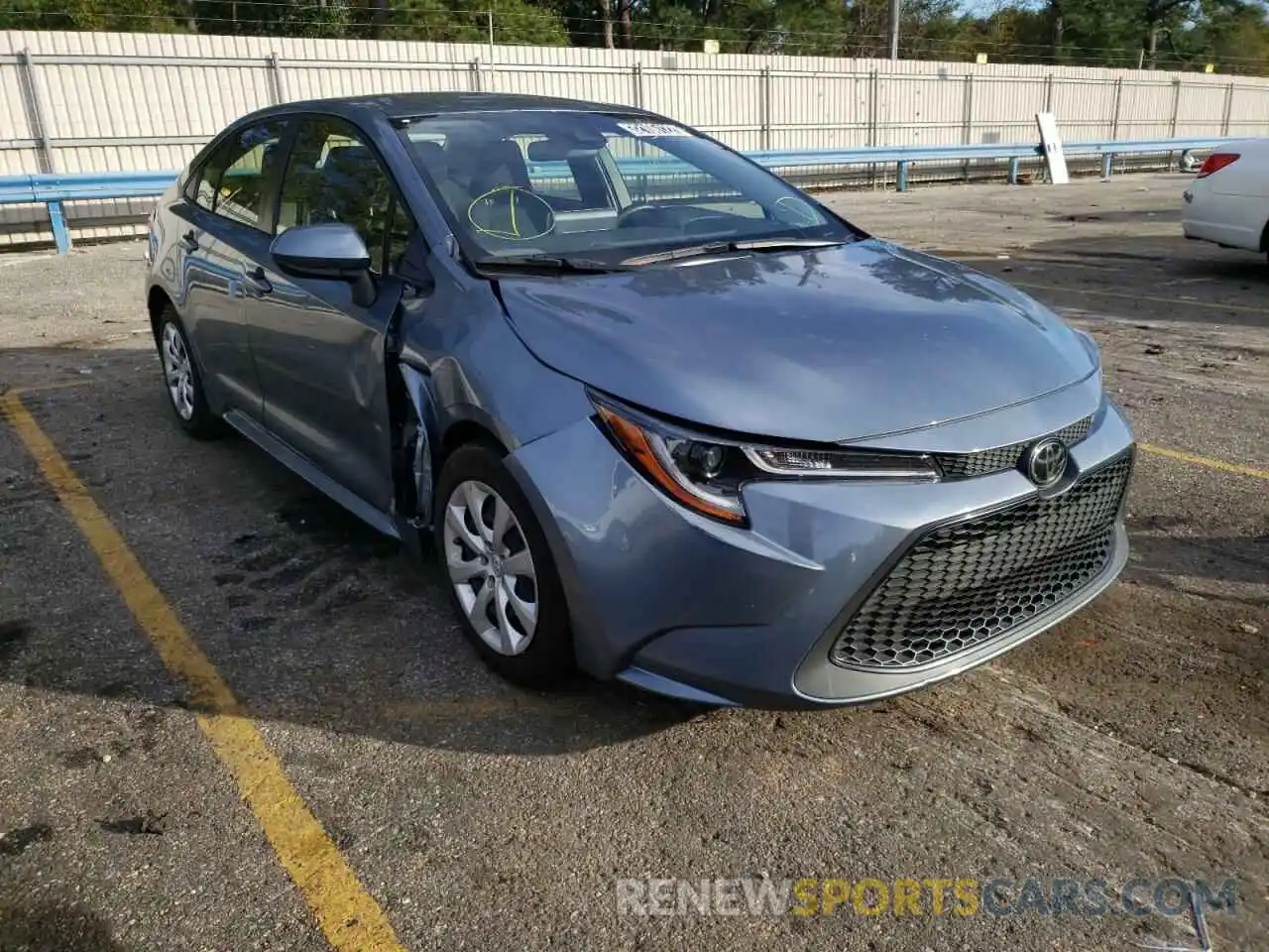 1 Photograph of a damaged car JTDEPRAE4LJ039317 TOYOTA COROLLA 2020