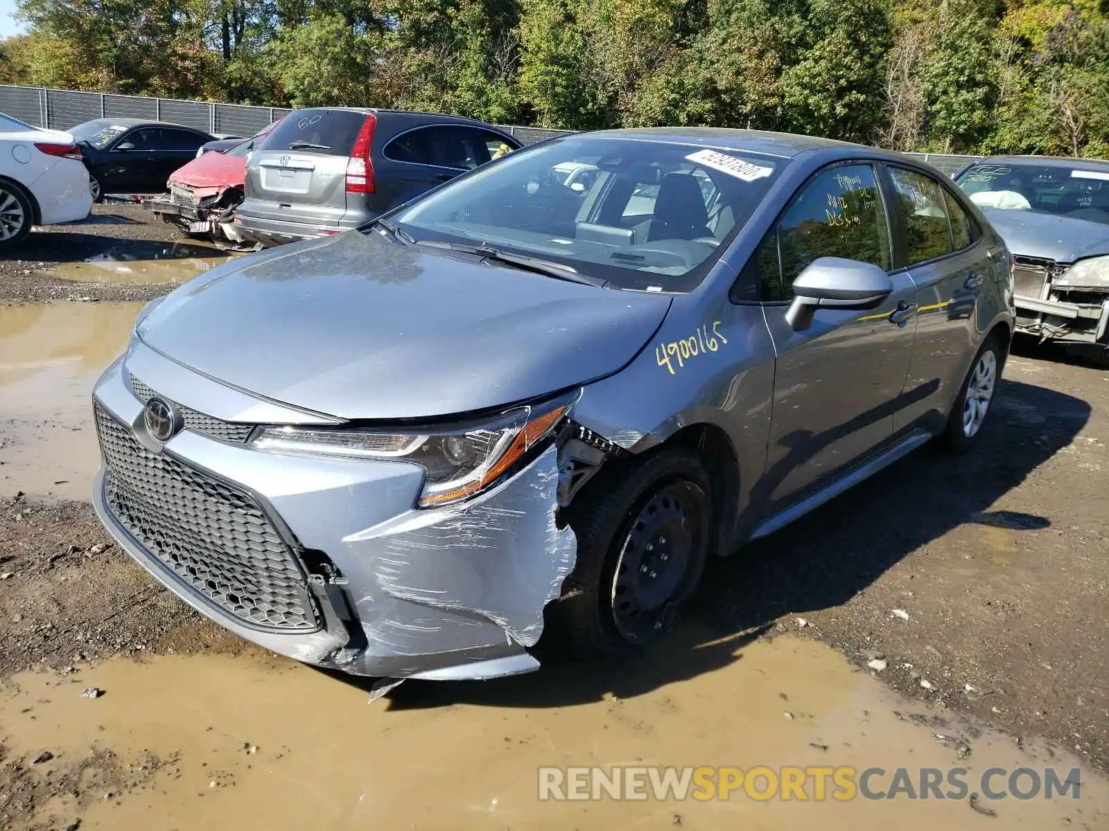 2 Photograph of a damaged car JTDEPRAE4LJ039334 TOYOTA COROLLA 2020