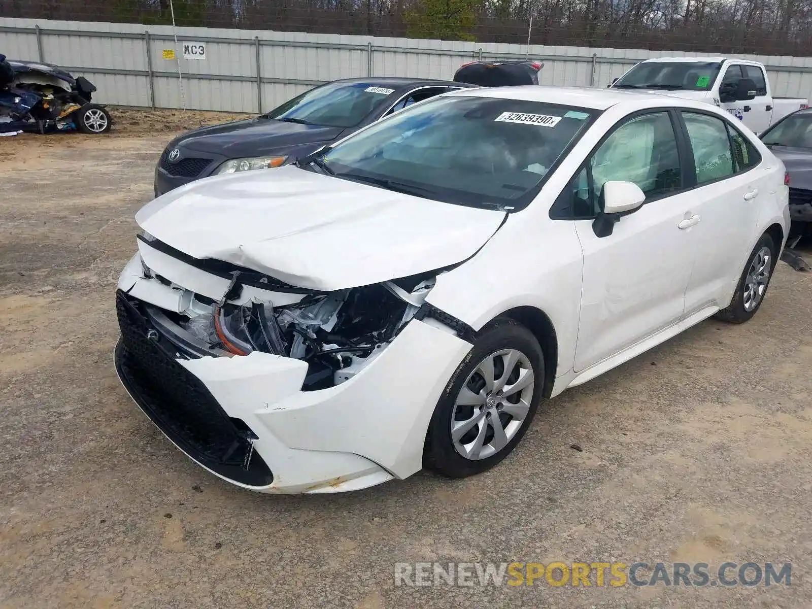 2 Photograph of a damaged car JTDEPRAE4LJ039902 TOYOTA COROLLA 2020