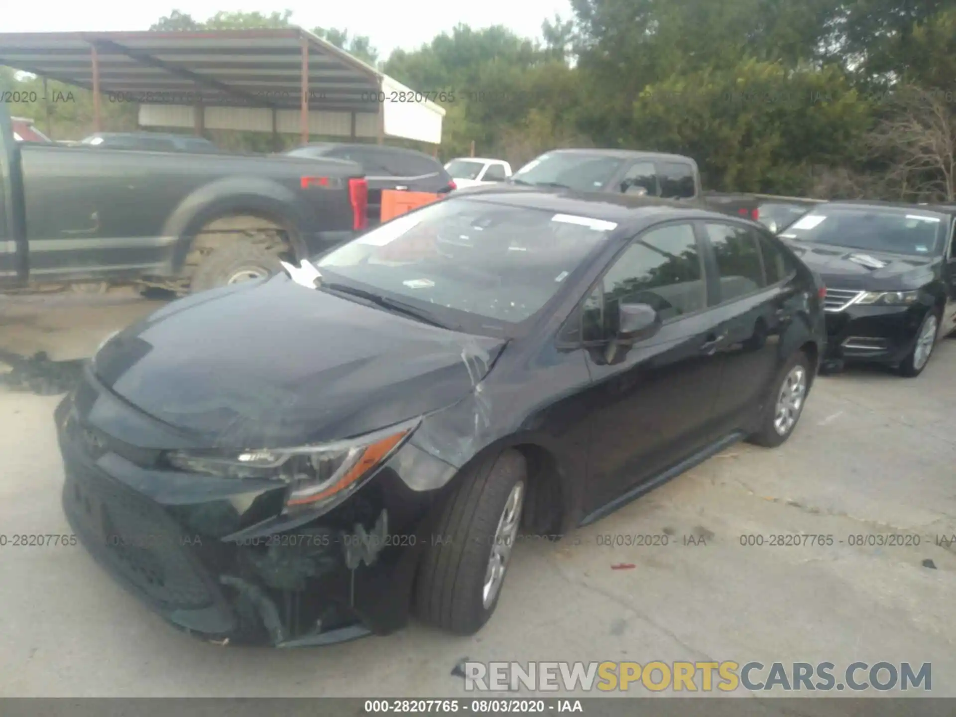 2 Photograph of a damaged car JTDEPRAE4LJ040371 TOYOTA COROLLA 2020