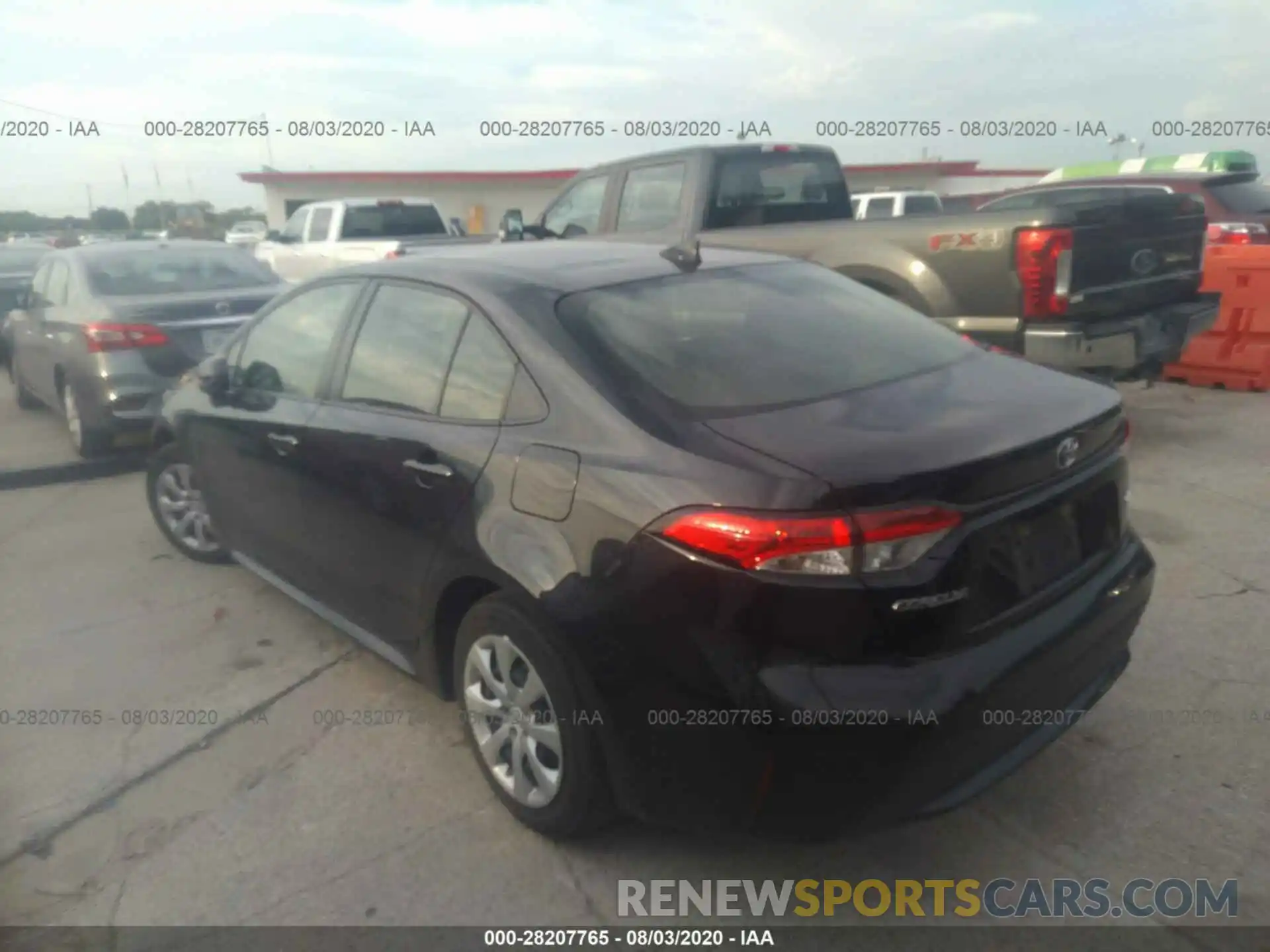 3 Photograph of a damaged car JTDEPRAE4LJ040371 TOYOTA COROLLA 2020