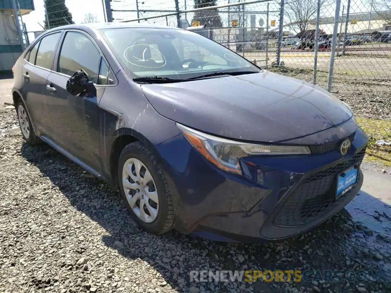 1 Photograph of a damaged car JTDEPRAE4LJ040869 TOYOTA COROLLA 2020