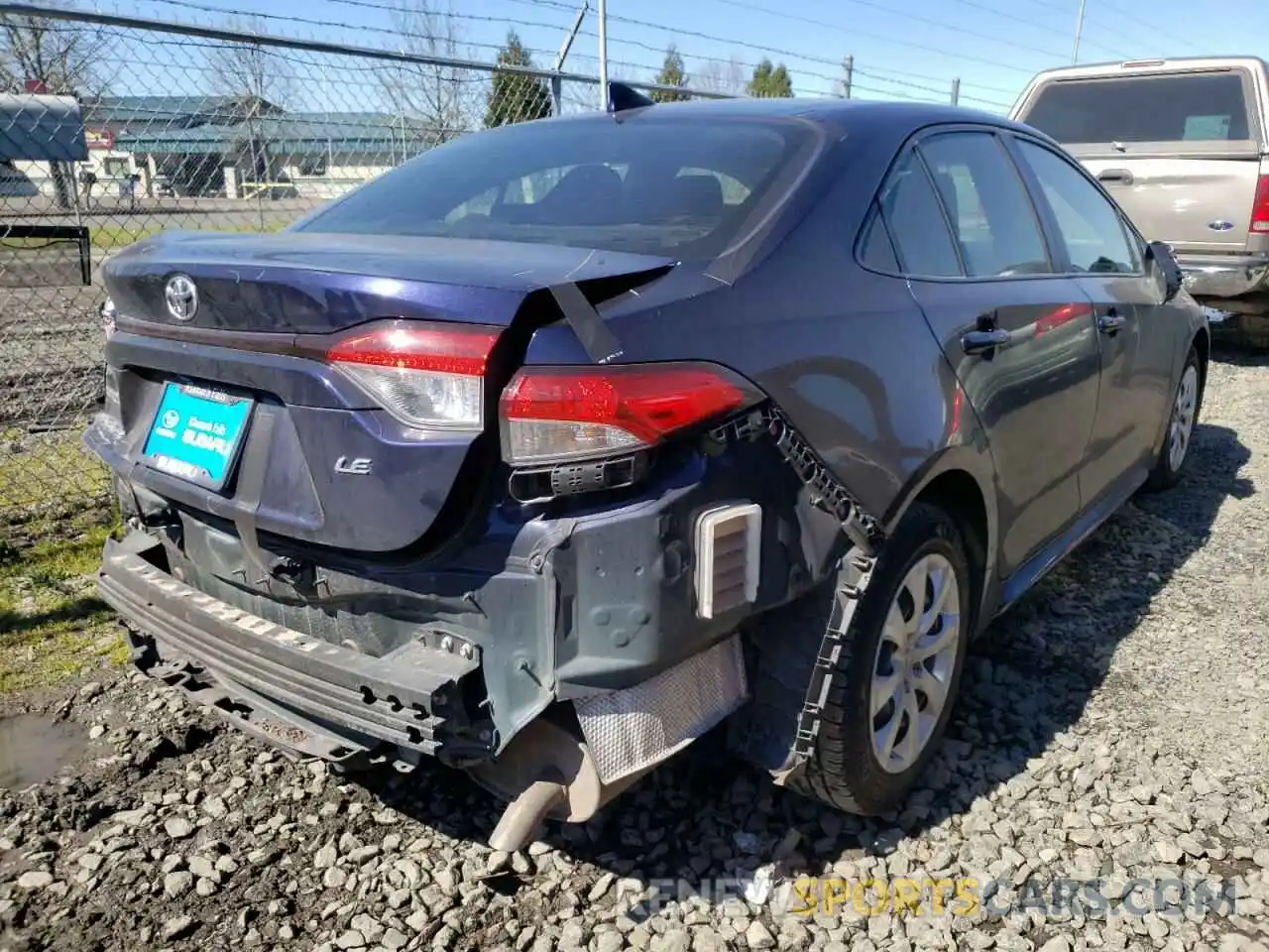 4 Photograph of a damaged car JTDEPRAE4LJ040869 TOYOTA COROLLA 2020