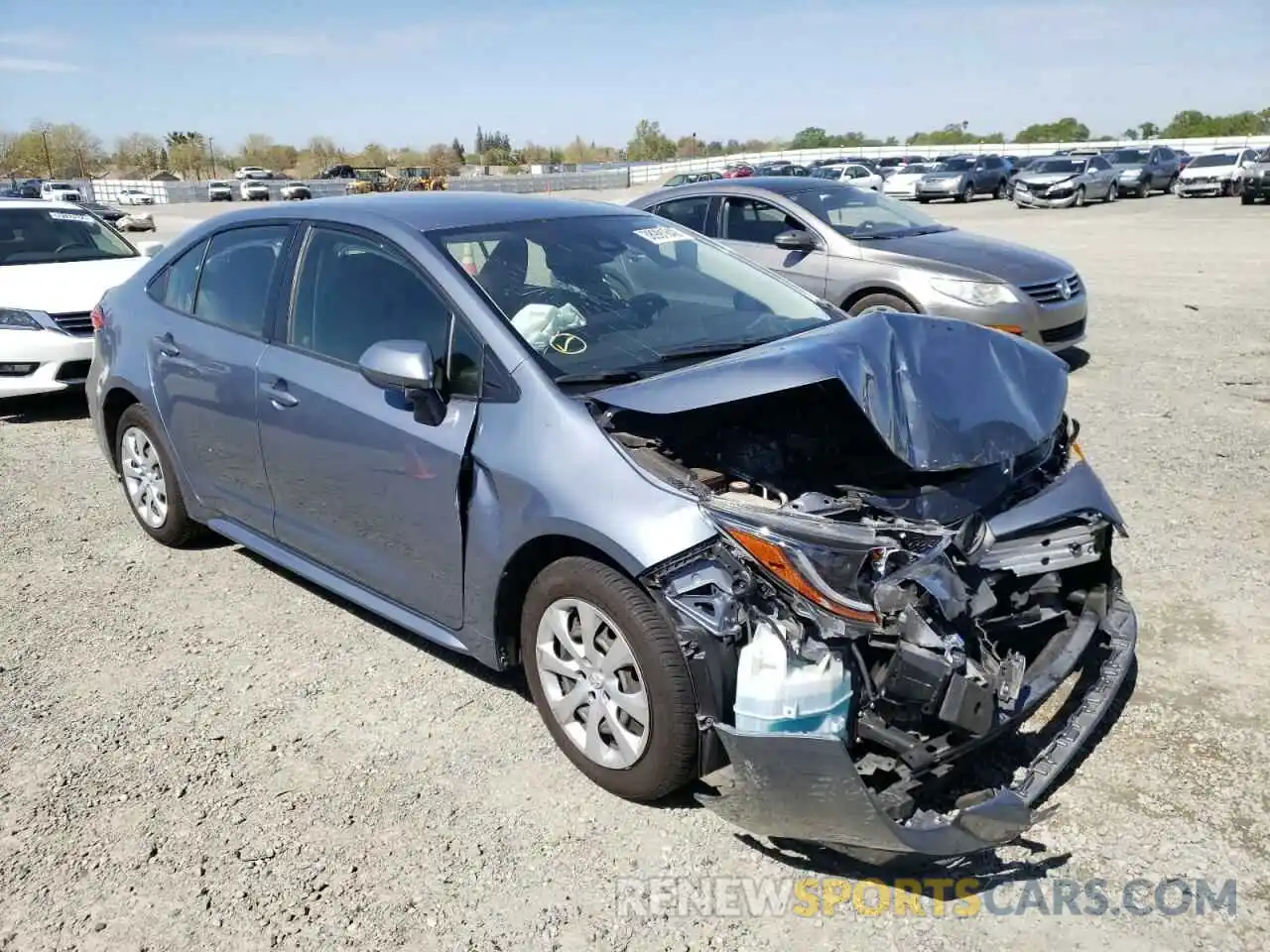 1 Photograph of a damaged car JTDEPRAE4LJ041391 TOYOTA COROLLA 2020