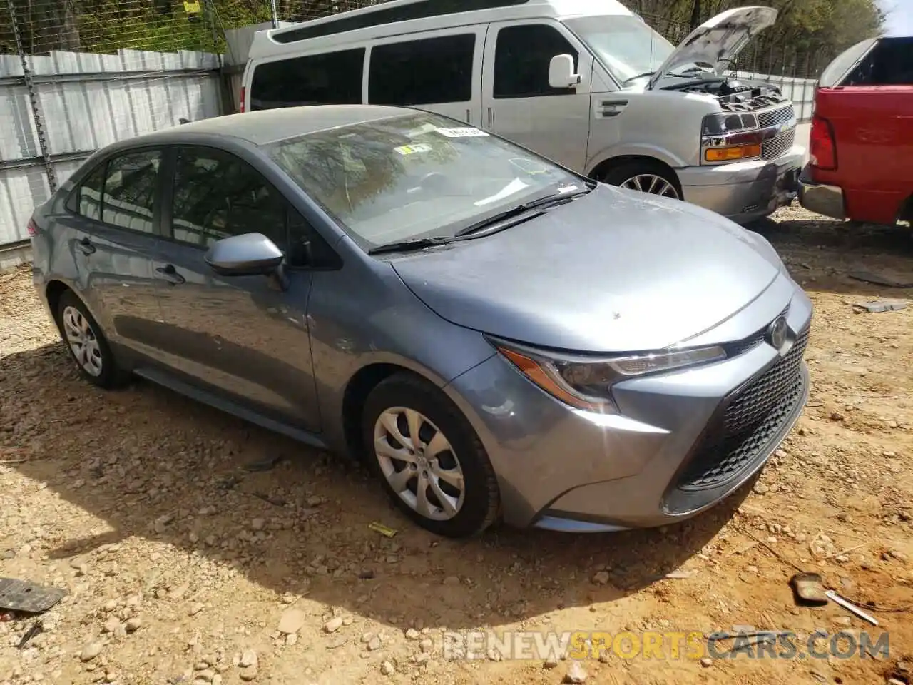 1 Photograph of a damaged car JTDEPRAE4LJ041469 TOYOTA COROLLA 2020