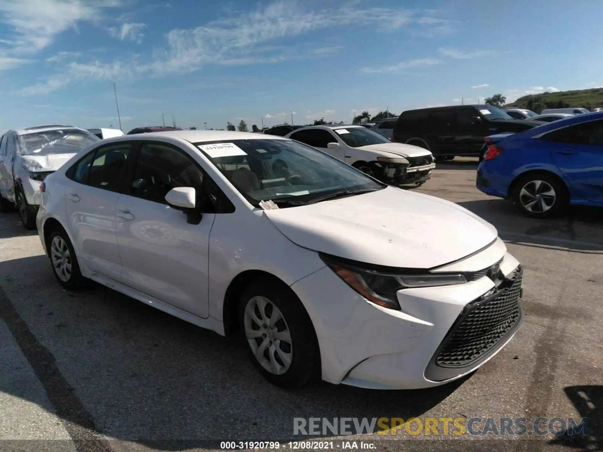 1 Photograph of a damaged car JTDEPRAE4LJ041827 TOYOTA COROLLA 2020