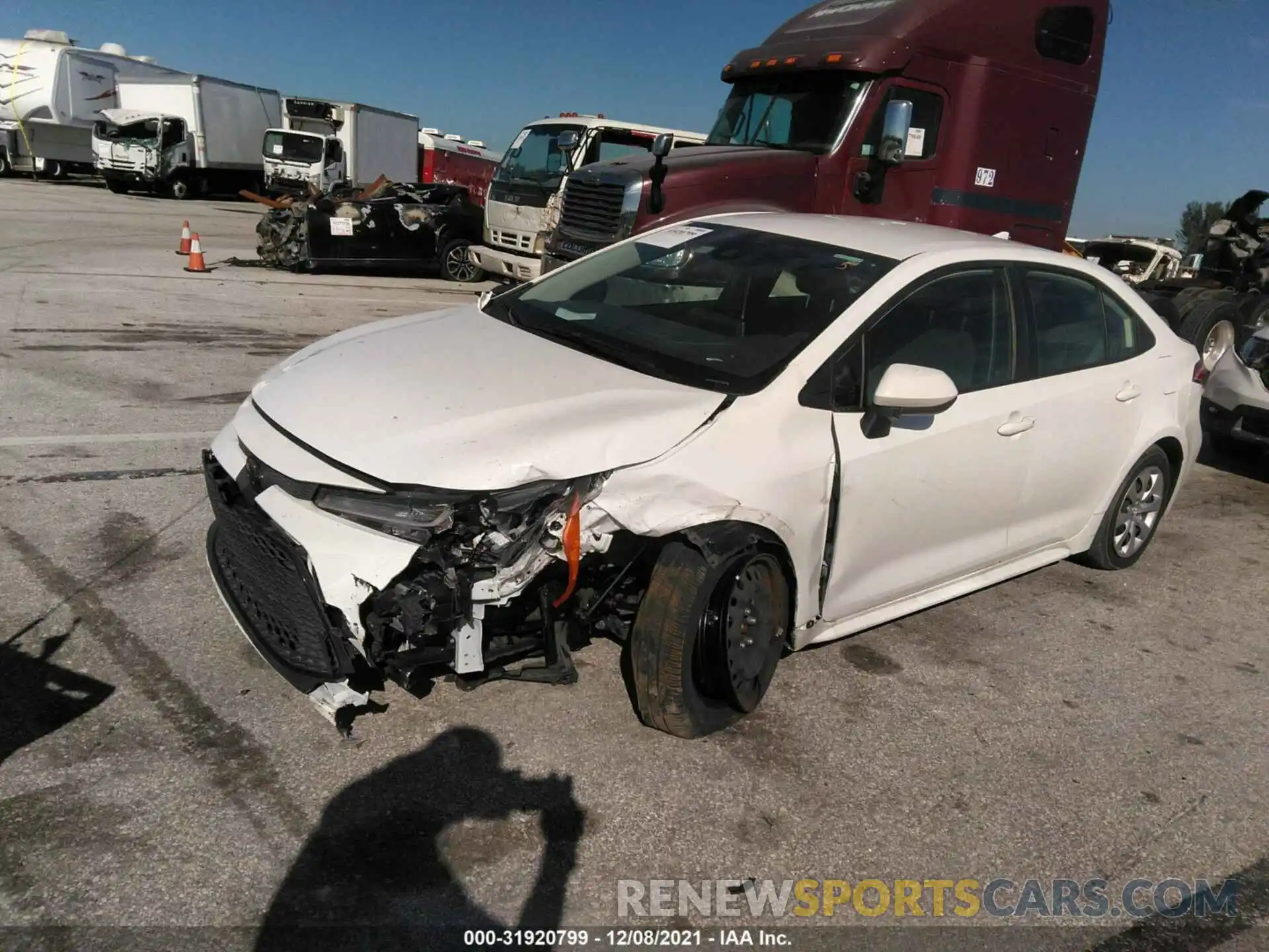 2 Photograph of a damaged car JTDEPRAE4LJ041827 TOYOTA COROLLA 2020