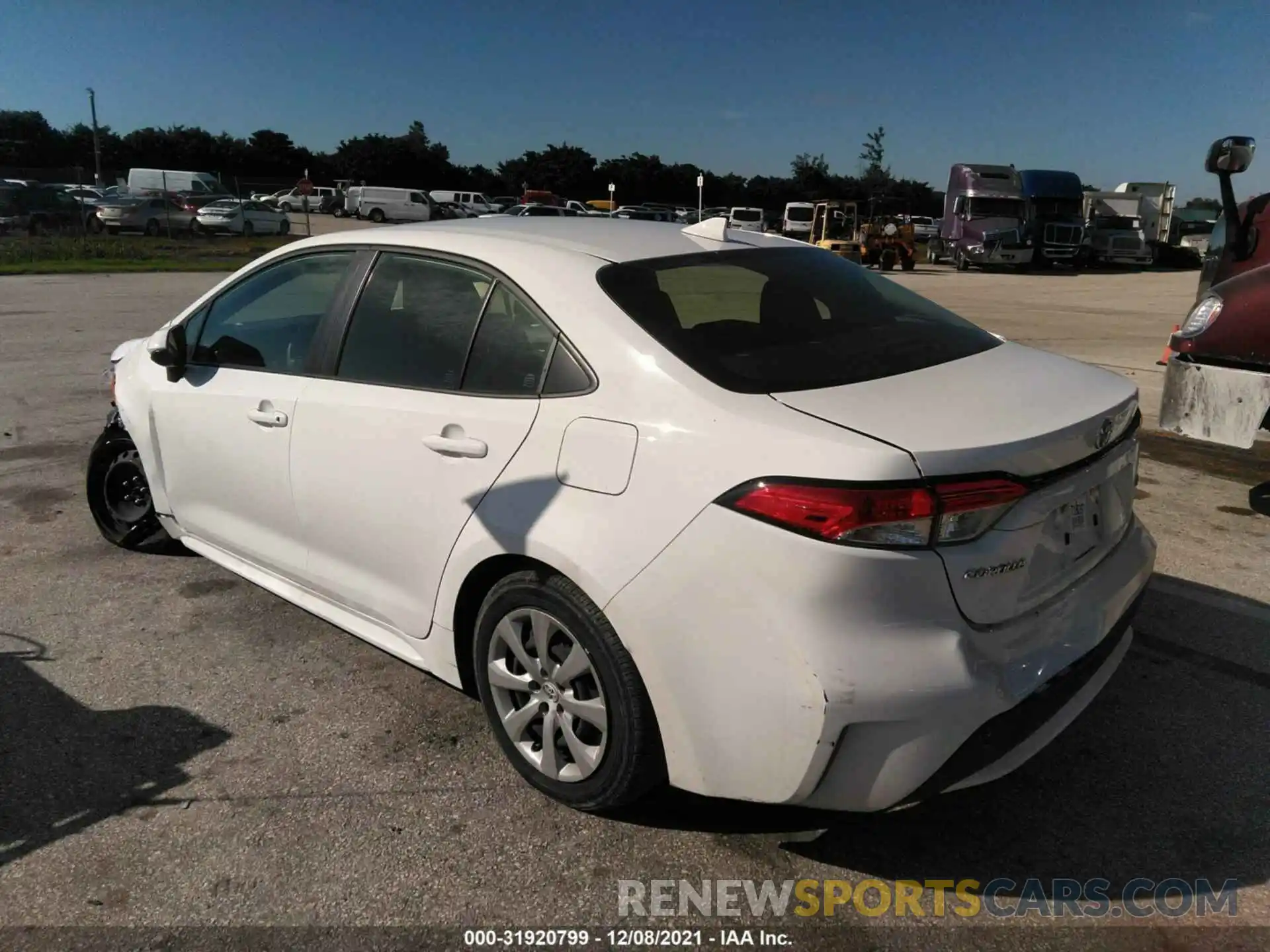 3 Photograph of a damaged car JTDEPRAE4LJ041827 TOYOTA COROLLA 2020