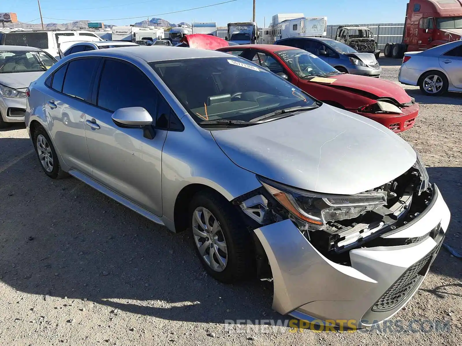 1 Photograph of a damaged car JTDEPRAE4LJ042217 TOYOTA COROLLA 2020