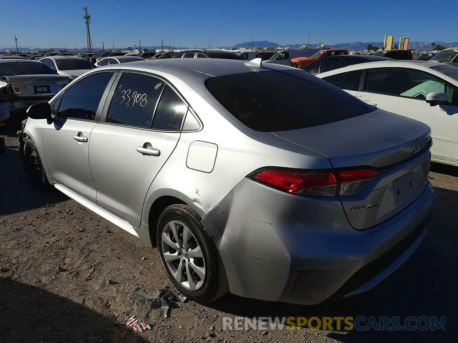 3 Photograph of a damaged car JTDEPRAE4LJ042217 TOYOTA COROLLA 2020