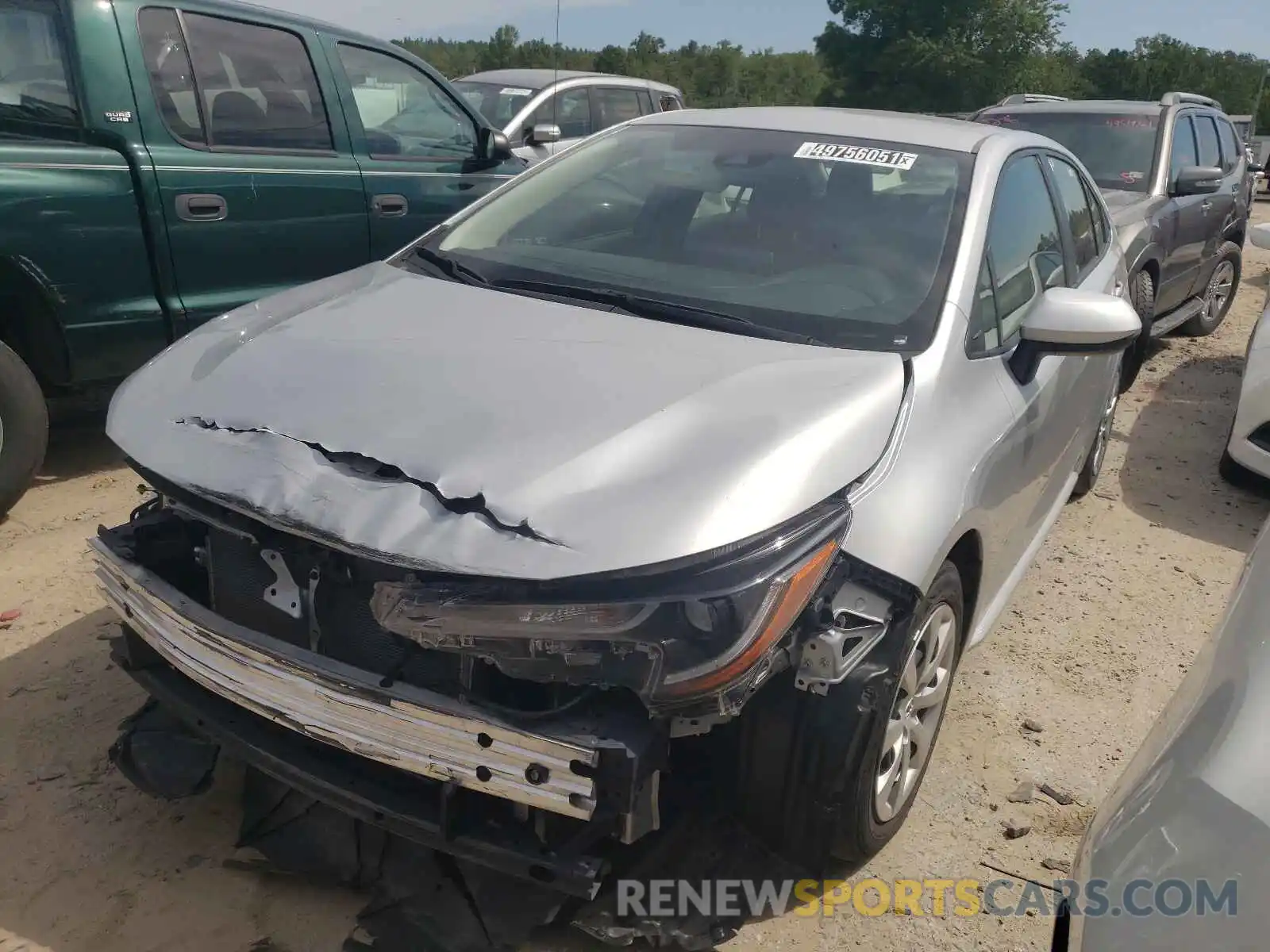 2 Photograph of a damaged car JTDEPRAE4LJ042380 TOYOTA COROLLA 2020