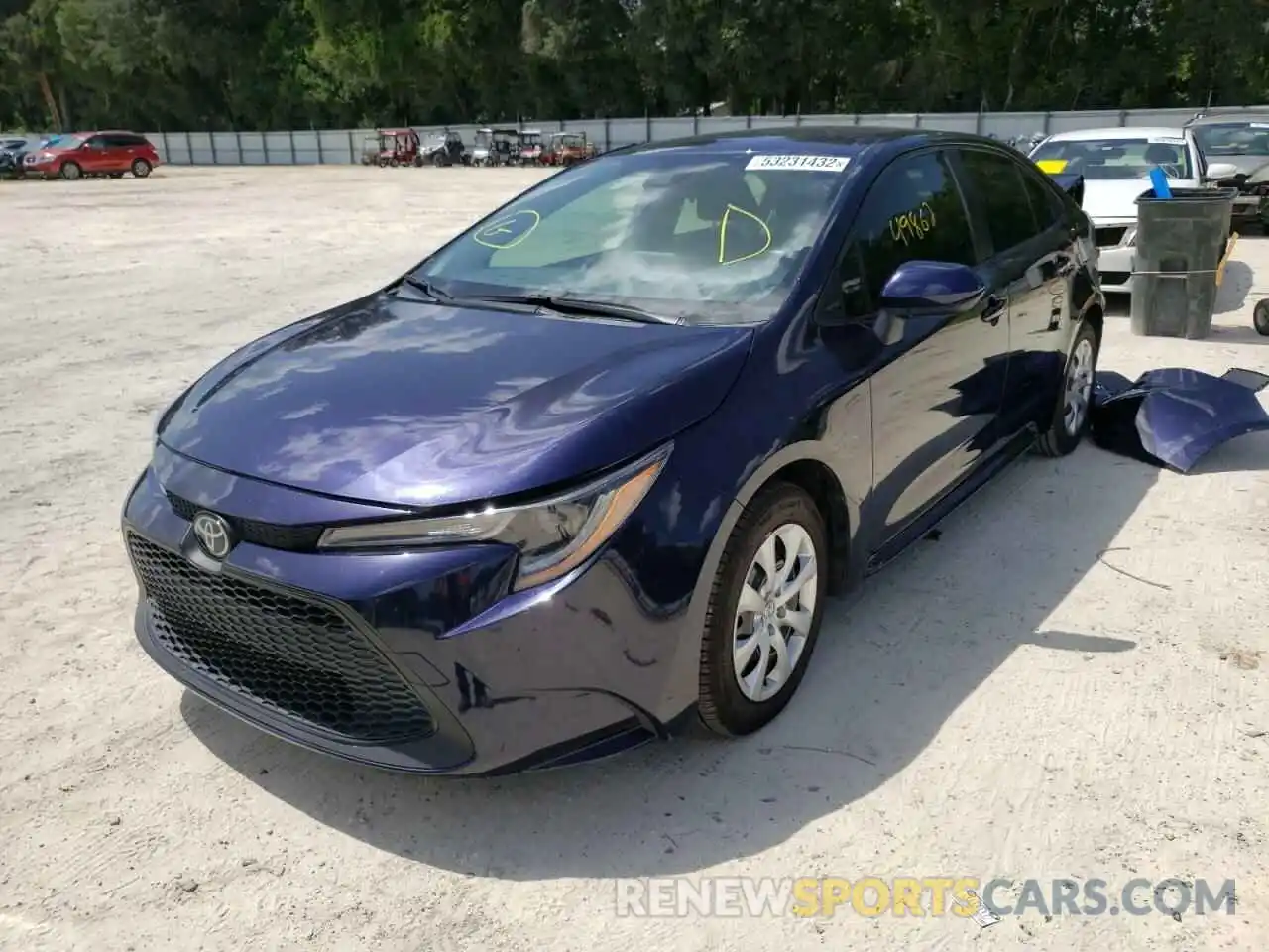 2 Photograph of a damaged car JTDEPRAE4LJ042881 TOYOTA COROLLA 2020