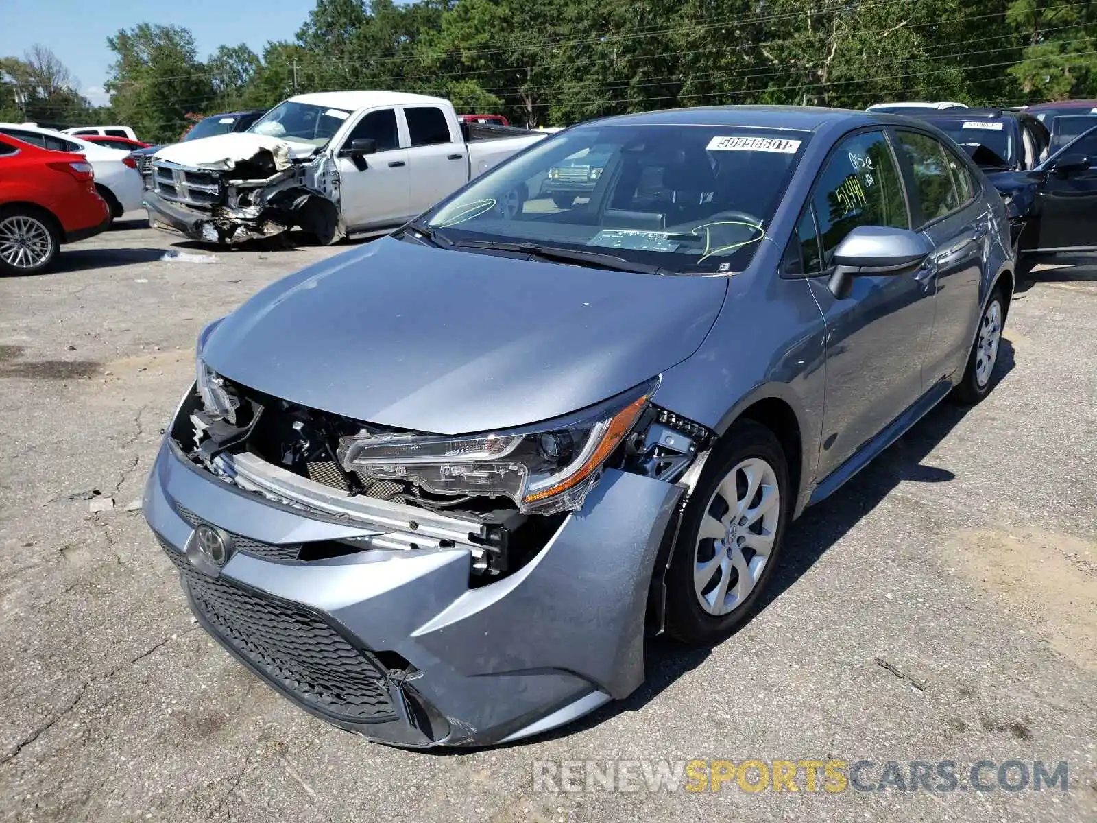 2 Photograph of a damaged car JTDEPRAE4LJ043397 TOYOTA COROLLA 2020