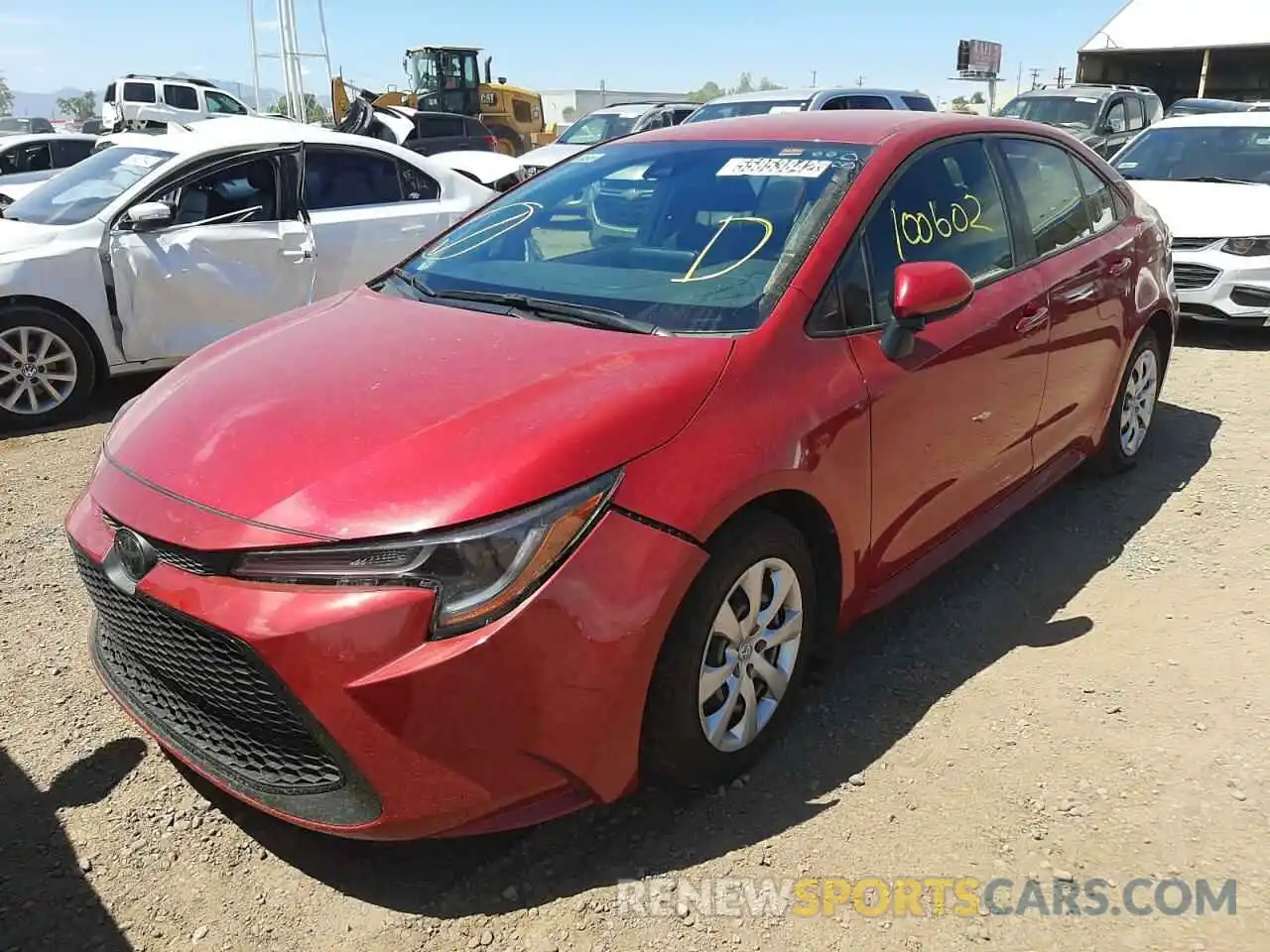 2 Photograph of a damaged car JTDEPRAE4LJ043920 TOYOTA COROLLA 2020