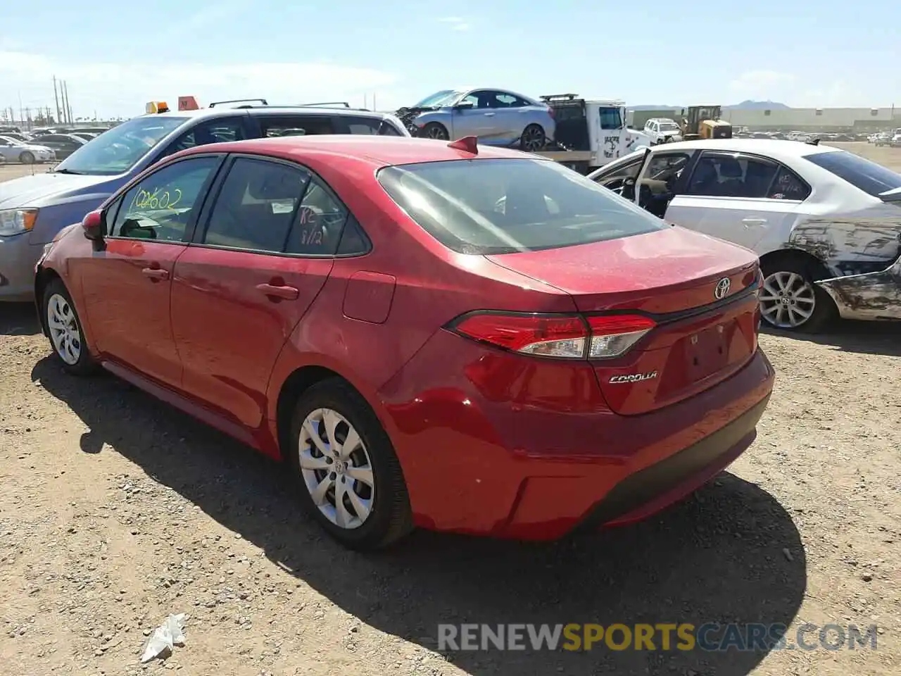 3 Photograph of a damaged car JTDEPRAE4LJ043920 TOYOTA COROLLA 2020