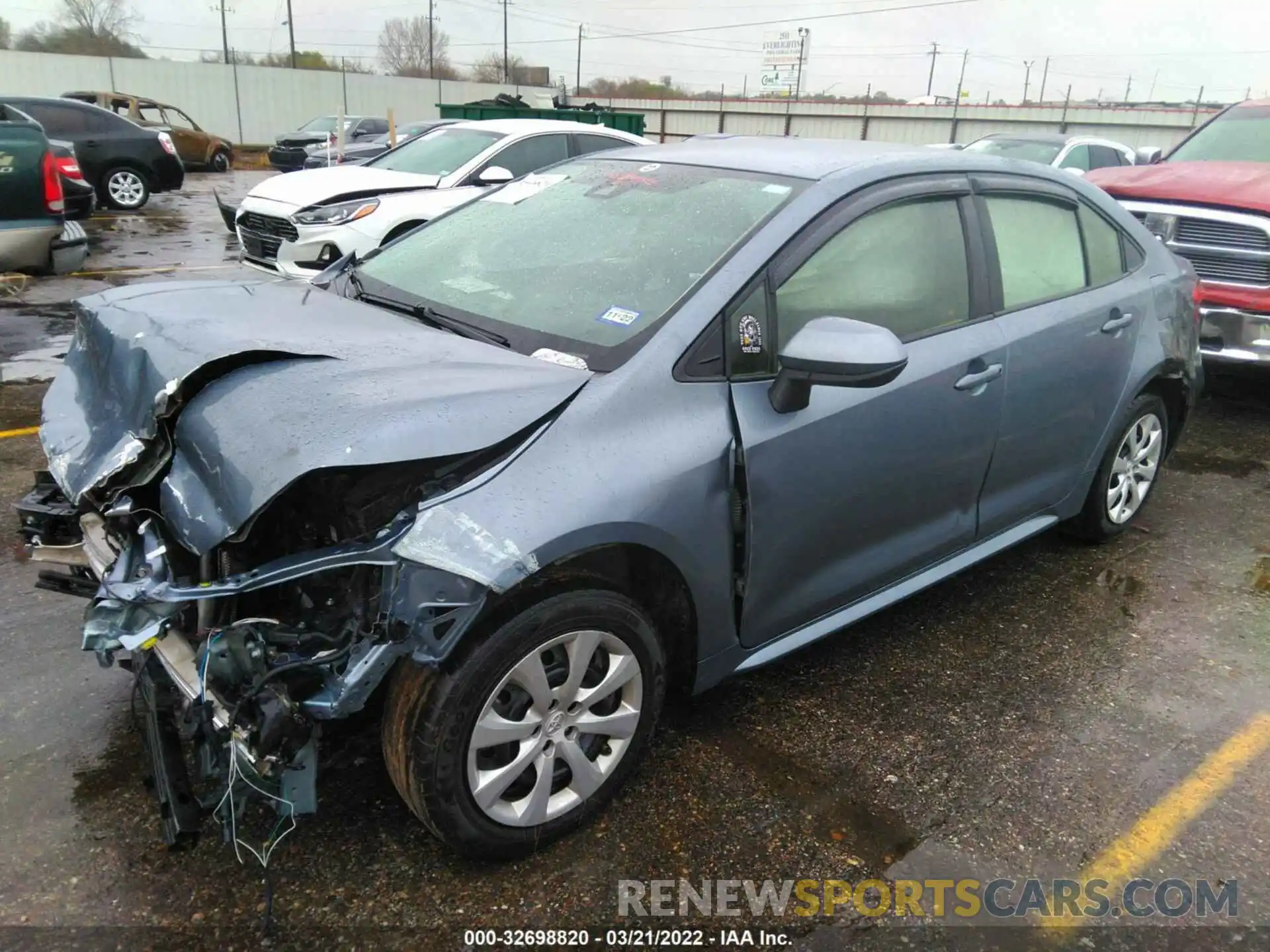 2 Photograph of a damaged car JTDEPRAE4LJ043996 TOYOTA COROLLA 2020