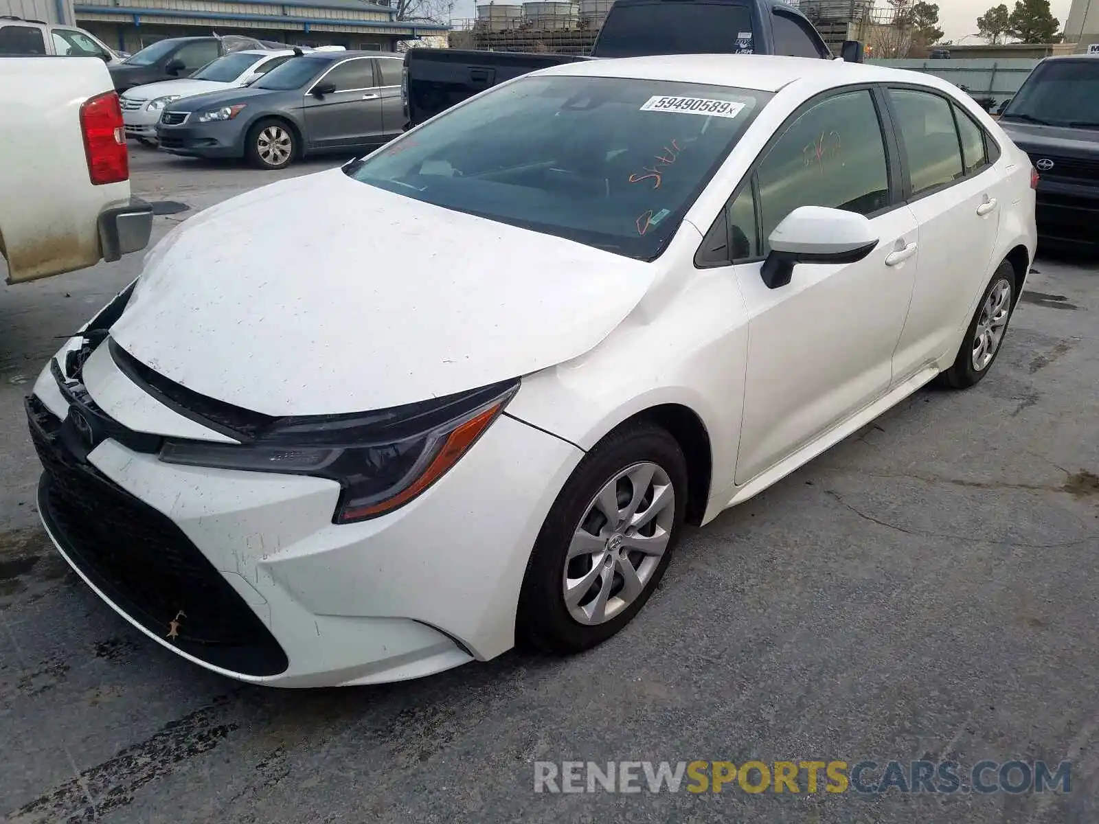 2 Photograph of a damaged car JTDEPRAE4LJ044100 TOYOTA COROLLA 2020