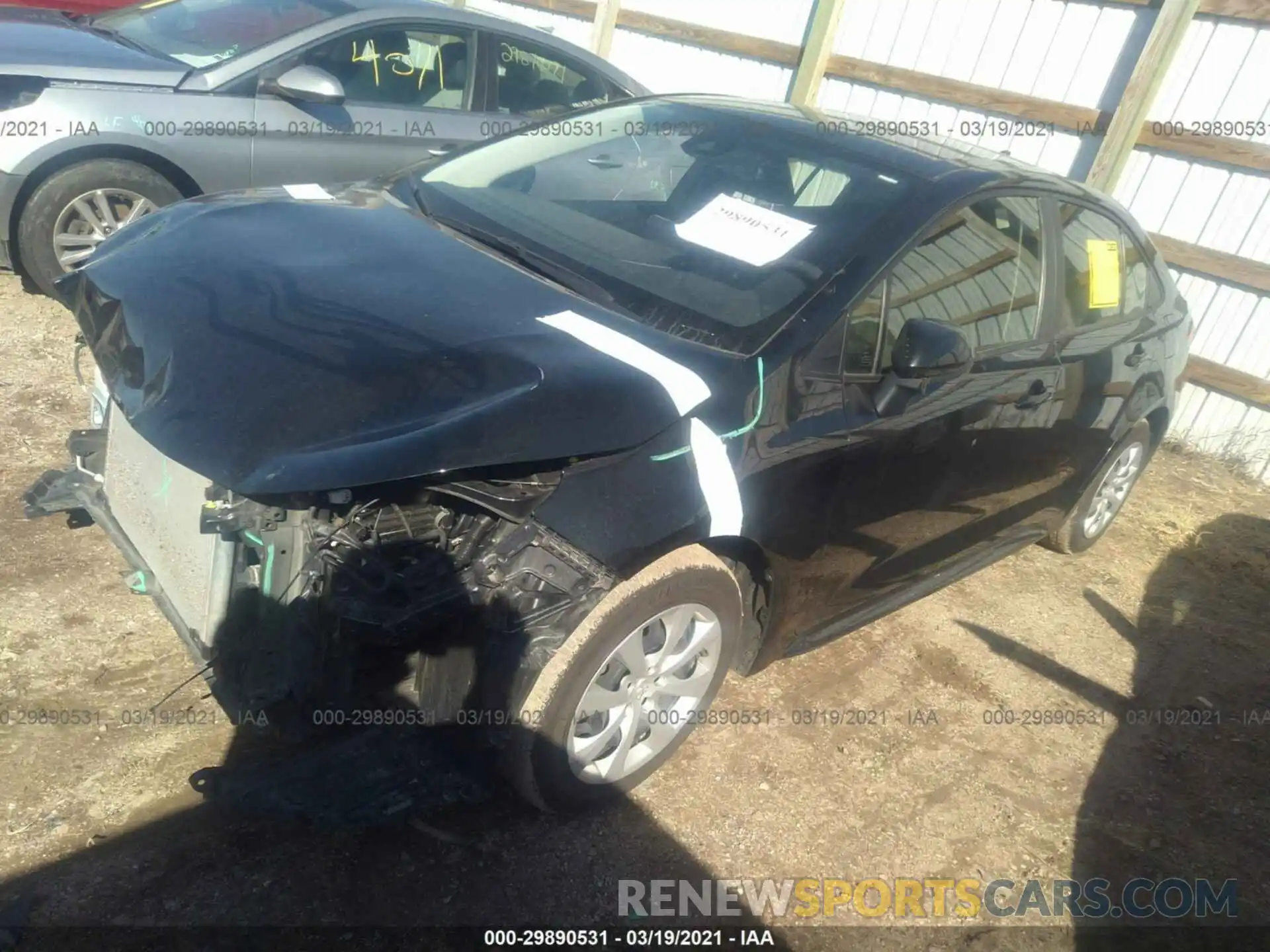 2 Photograph of a damaged car JTDEPRAE4LJ044355 TOYOTA COROLLA 2020