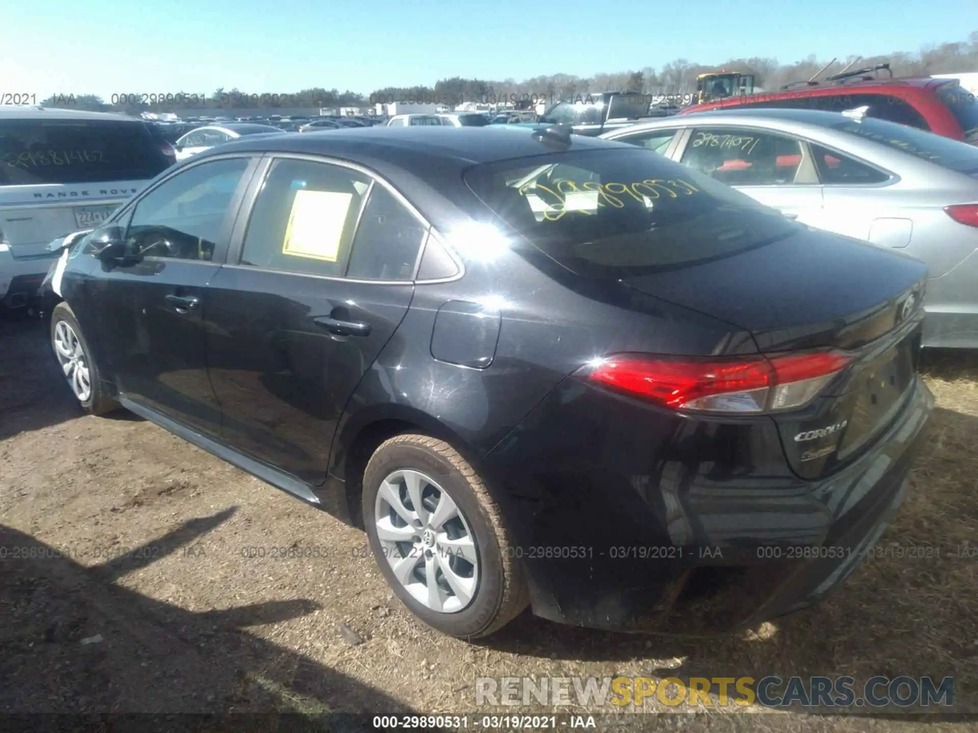 3 Photograph of a damaged car JTDEPRAE4LJ044355 TOYOTA COROLLA 2020