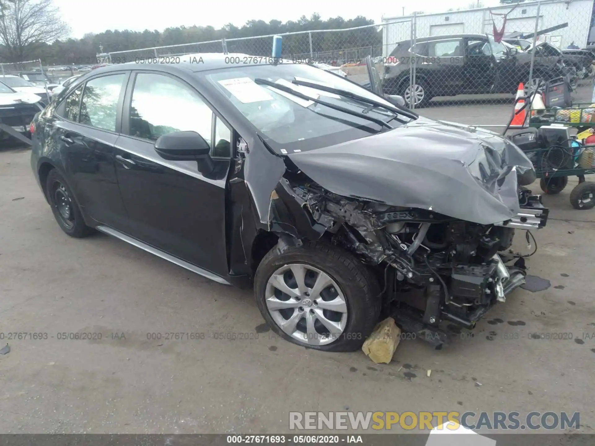 1 Photograph of a damaged car JTDEPRAE4LJ044419 TOYOTA COROLLA 2020