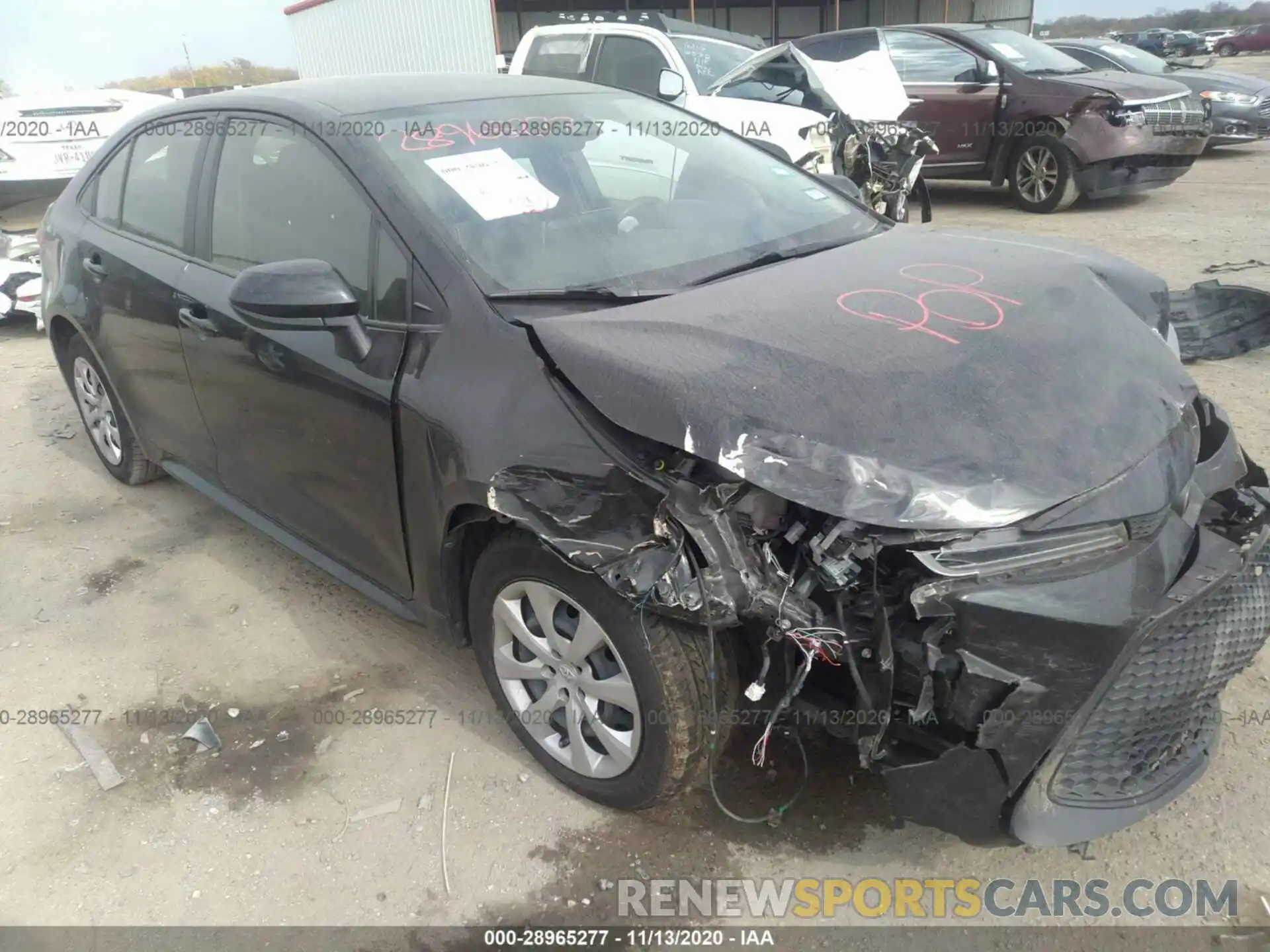 1 Photograph of a damaged car JTDEPRAE4LJ044534 TOYOTA COROLLA 2020