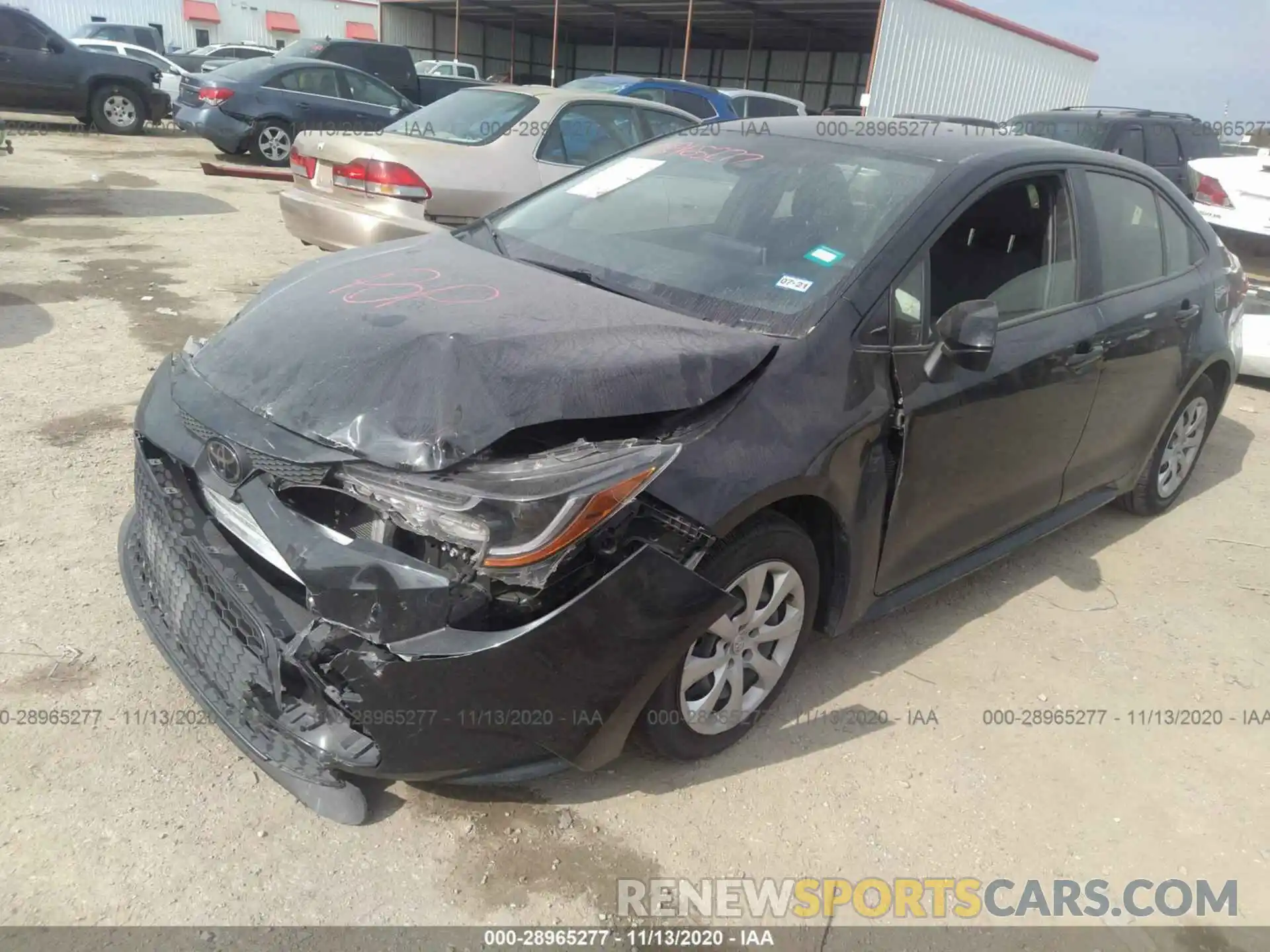 2 Photograph of a damaged car JTDEPRAE4LJ044534 TOYOTA COROLLA 2020