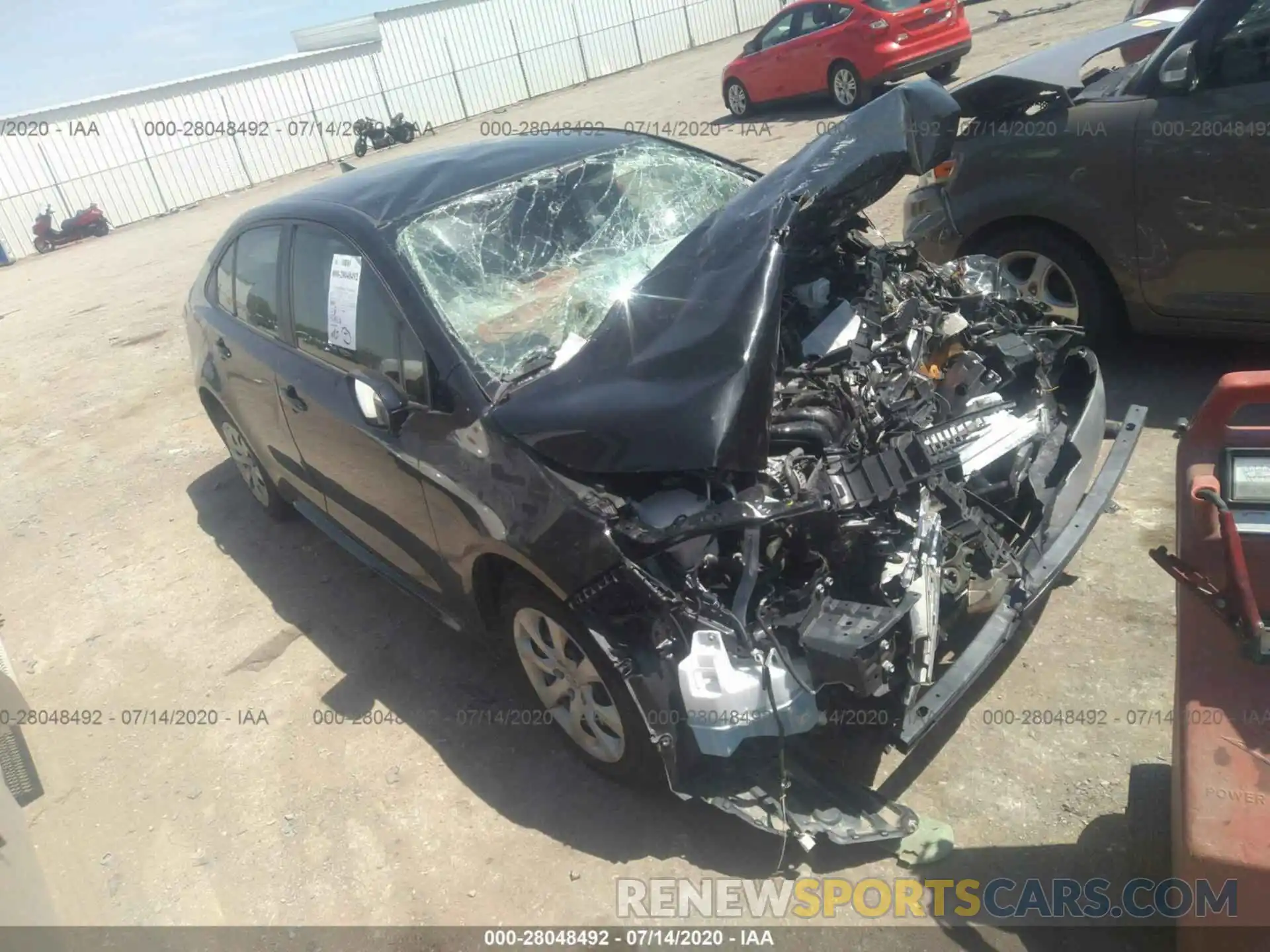 1 Photograph of a damaged car JTDEPRAE4LJ044937 TOYOTA COROLLA 2020