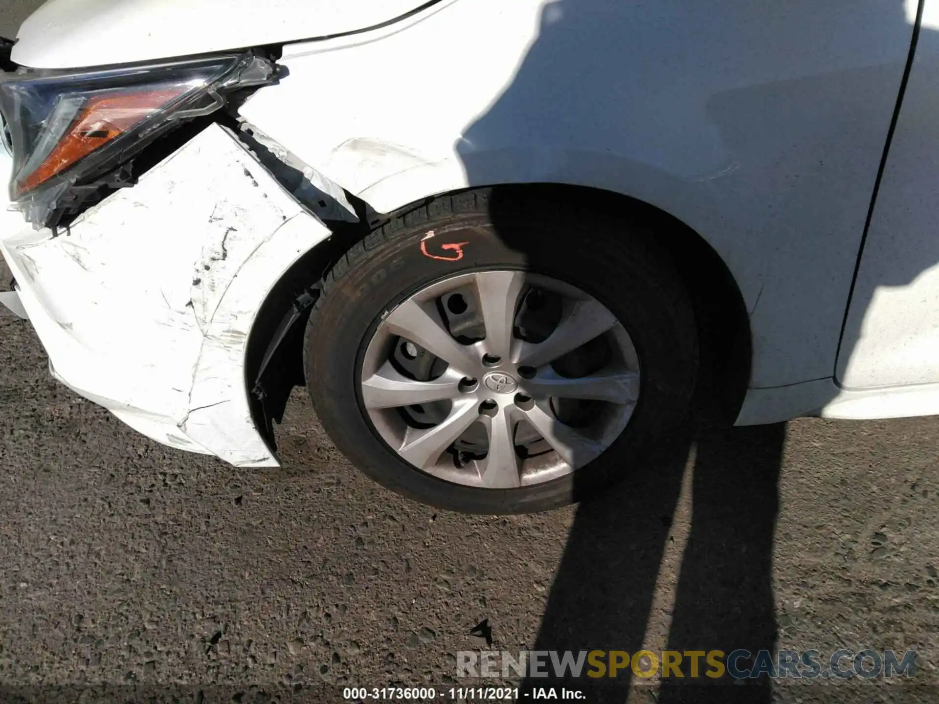 12 Photograph of a damaged car JTDEPRAE4LJ045067 TOYOTA COROLLA 2020