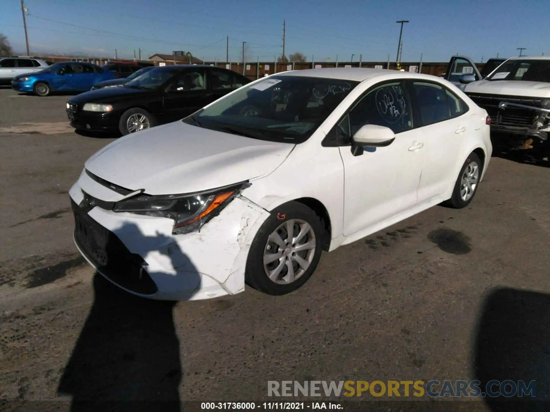 2 Photograph of a damaged car JTDEPRAE4LJ045067 TOYOTA COROLLA 2020