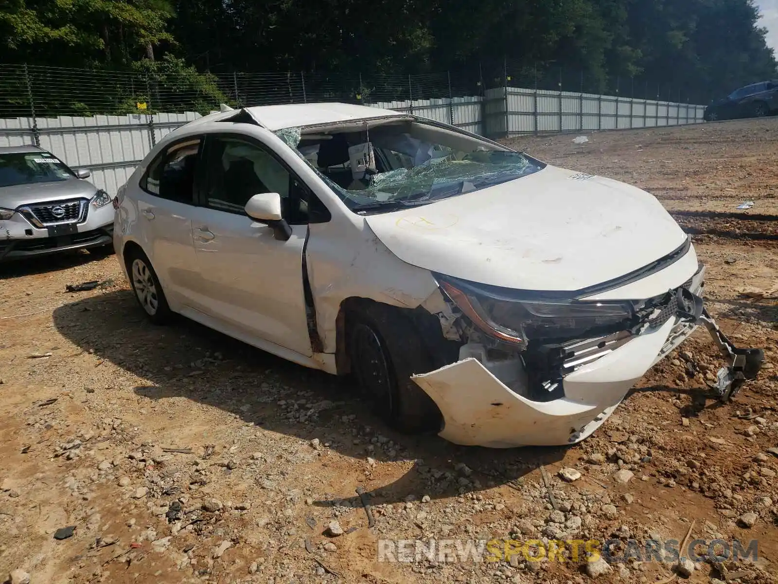 1 Photograph of a damaged car JTDEPRAE4LJ045313 TOYOTA COROLLA 2020